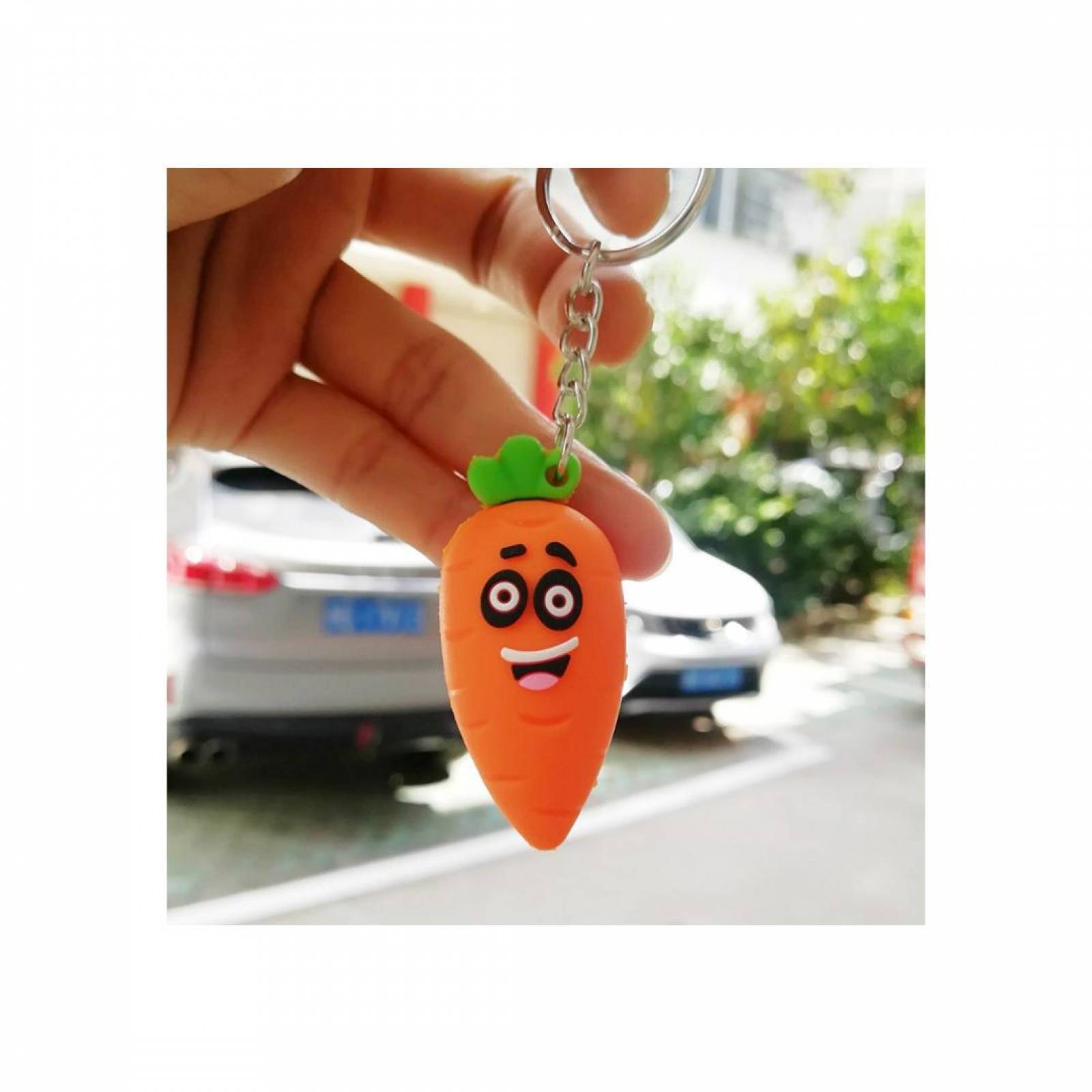 LLAVEROS DE FRUTAS DIVERTIDOS ANIMADOS A-195 ZANAHORIA