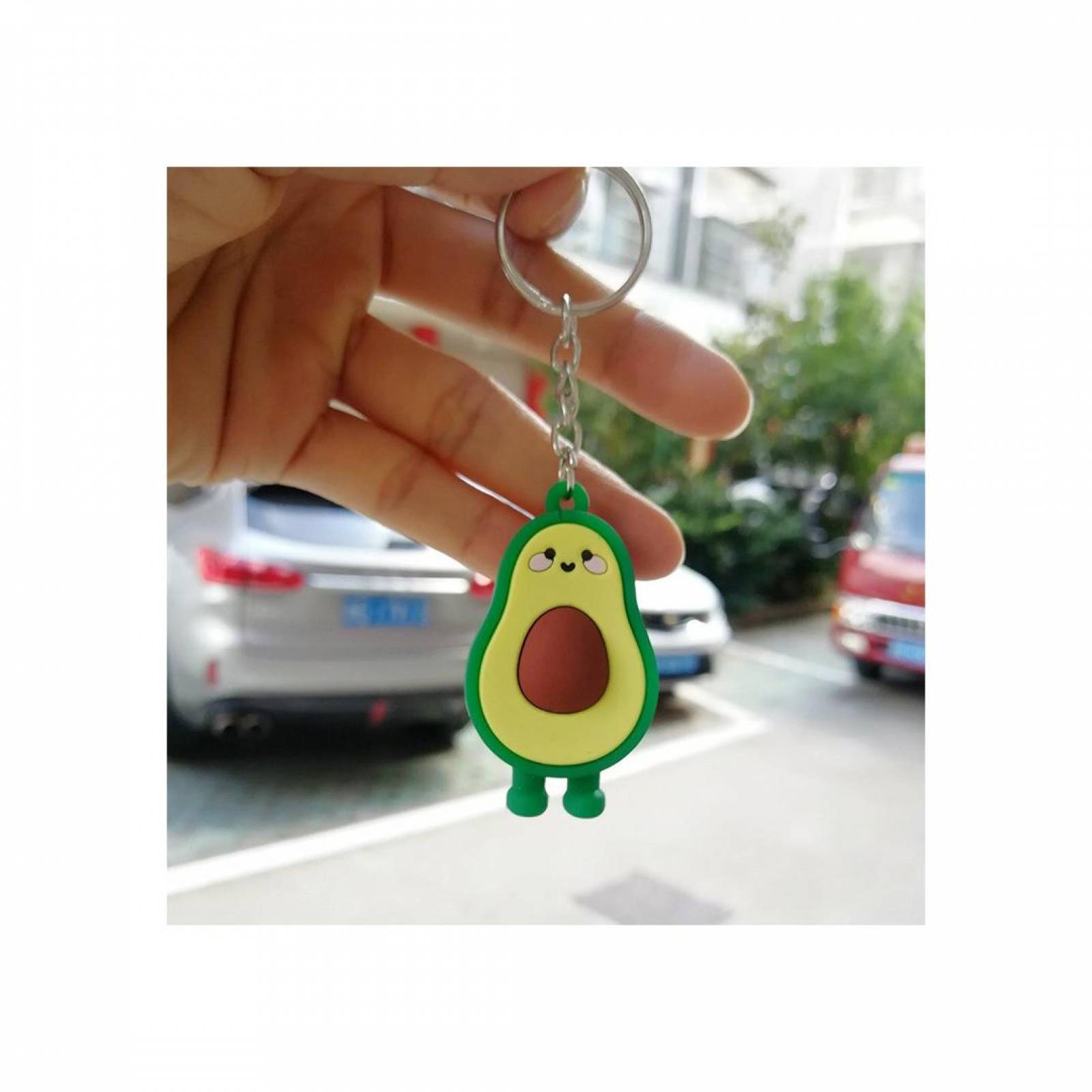 LLAVEROS DE FRUTAS DIVERTIDOS ANIMADOS A-195 AGUACATE