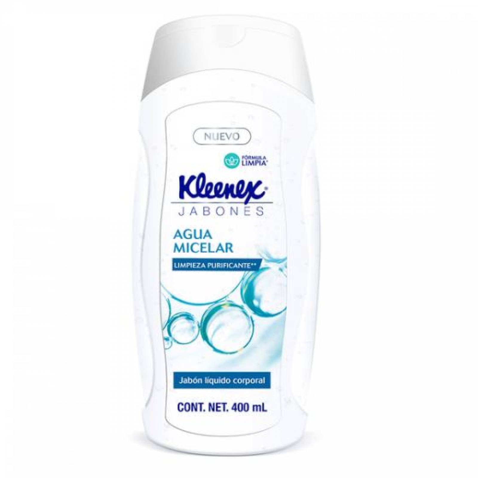 Jabon Liquido Corporal Kleenex Agua Micelar 400 ml 