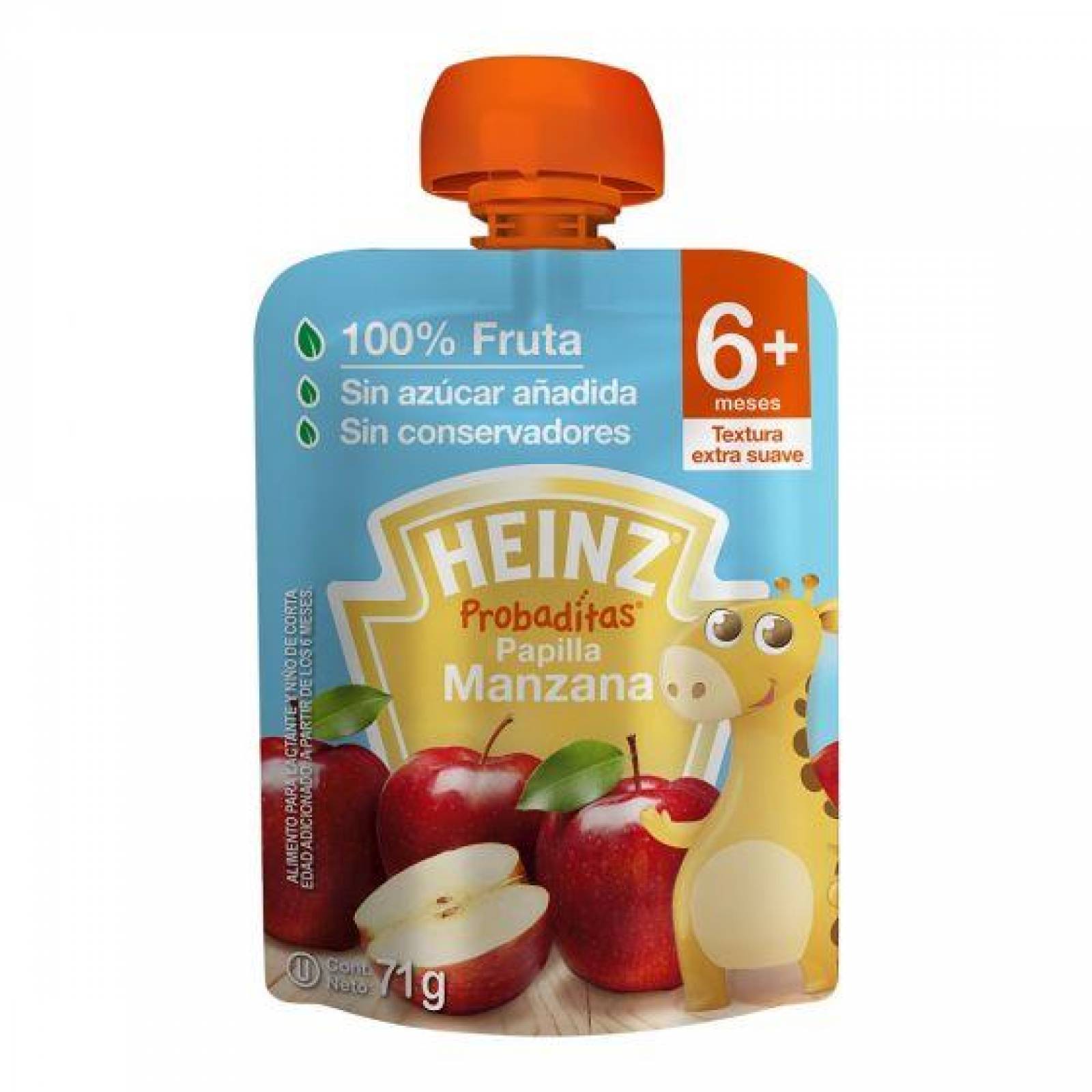 Papilla para Bebé Sabor Manzana Bolsa 71 gr