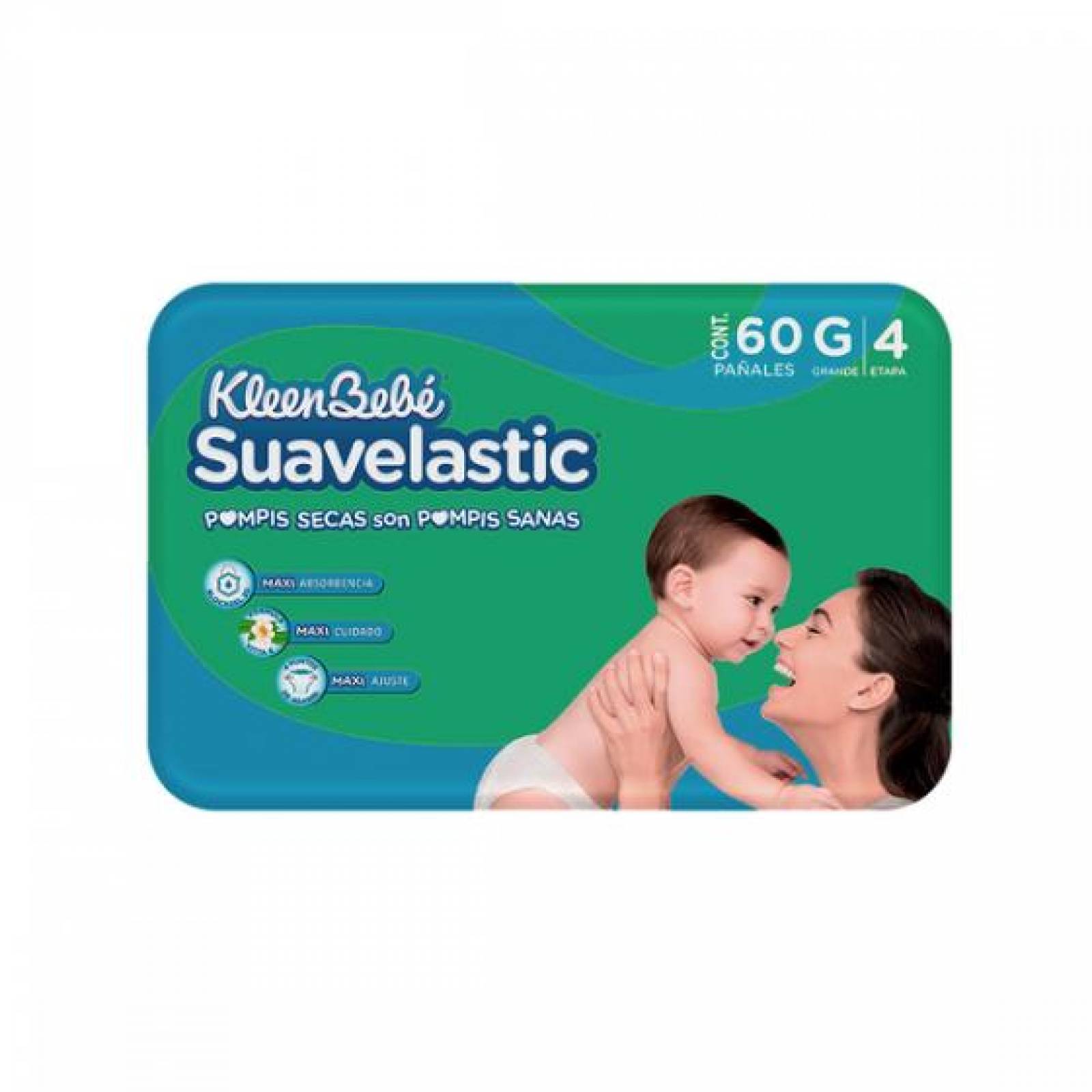 Pañales Suavelastic Max Grande 60 pz 