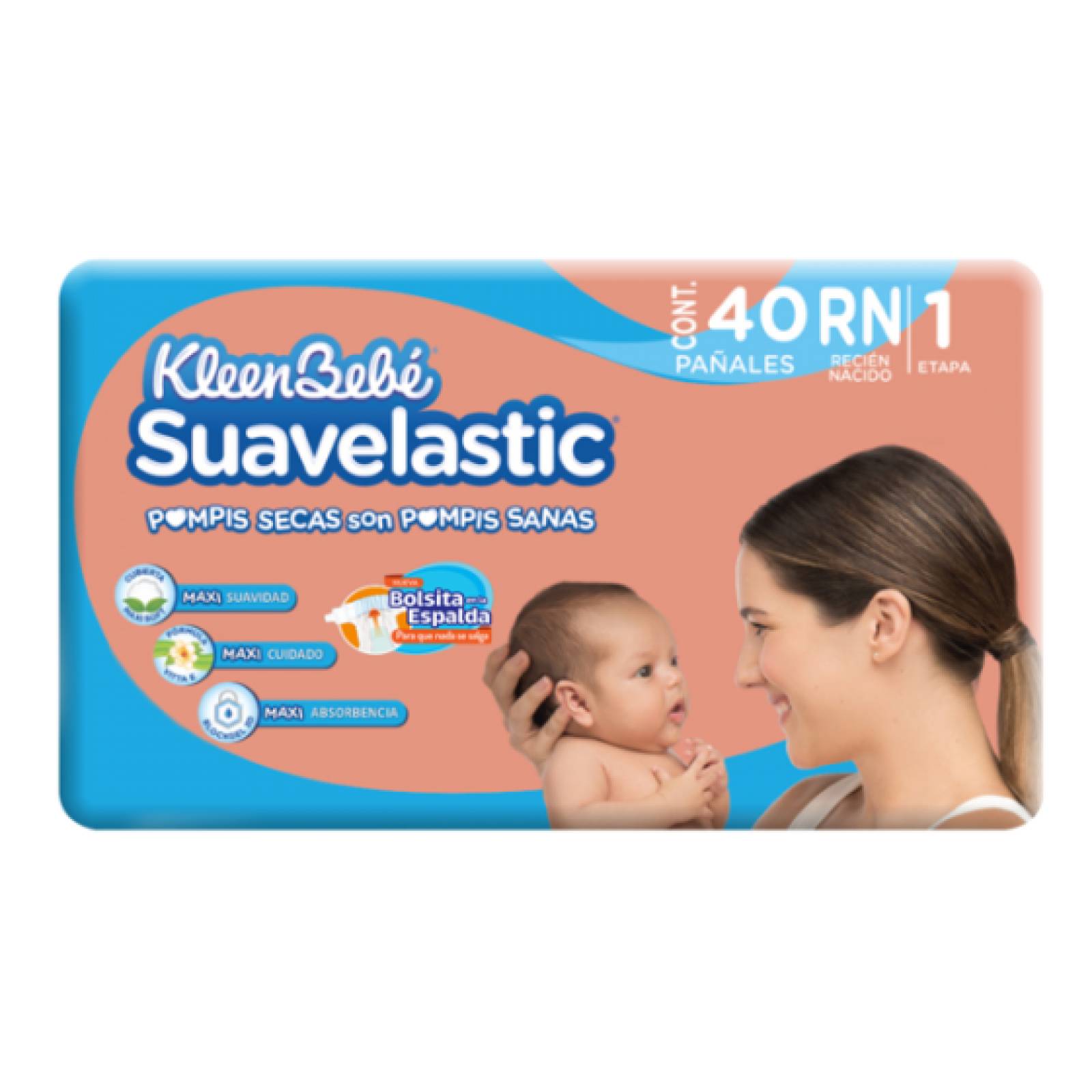Pañales Suavelastic Max Rn Et 1 40 pz