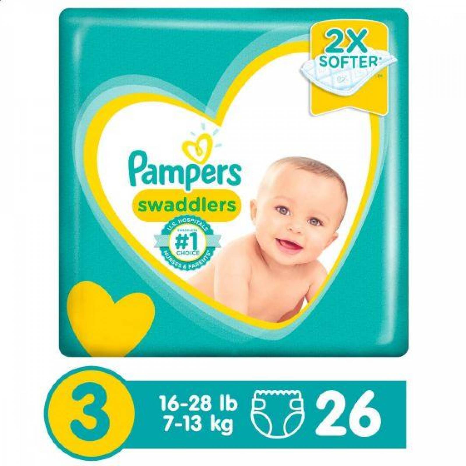 Pañal Swaddlers Talla 3 26 pz 