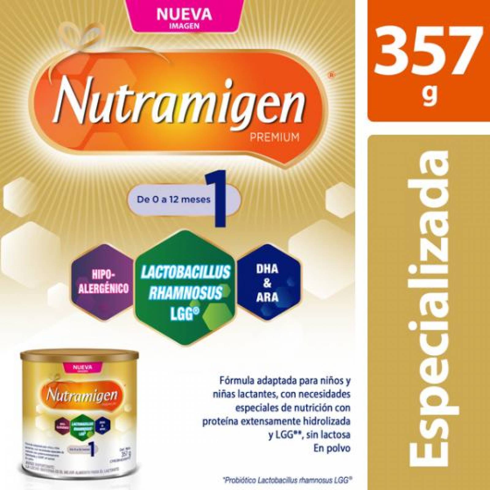 Fórmula Especializada Nutramigen Lgg 0-12 Meses, 357 gr 