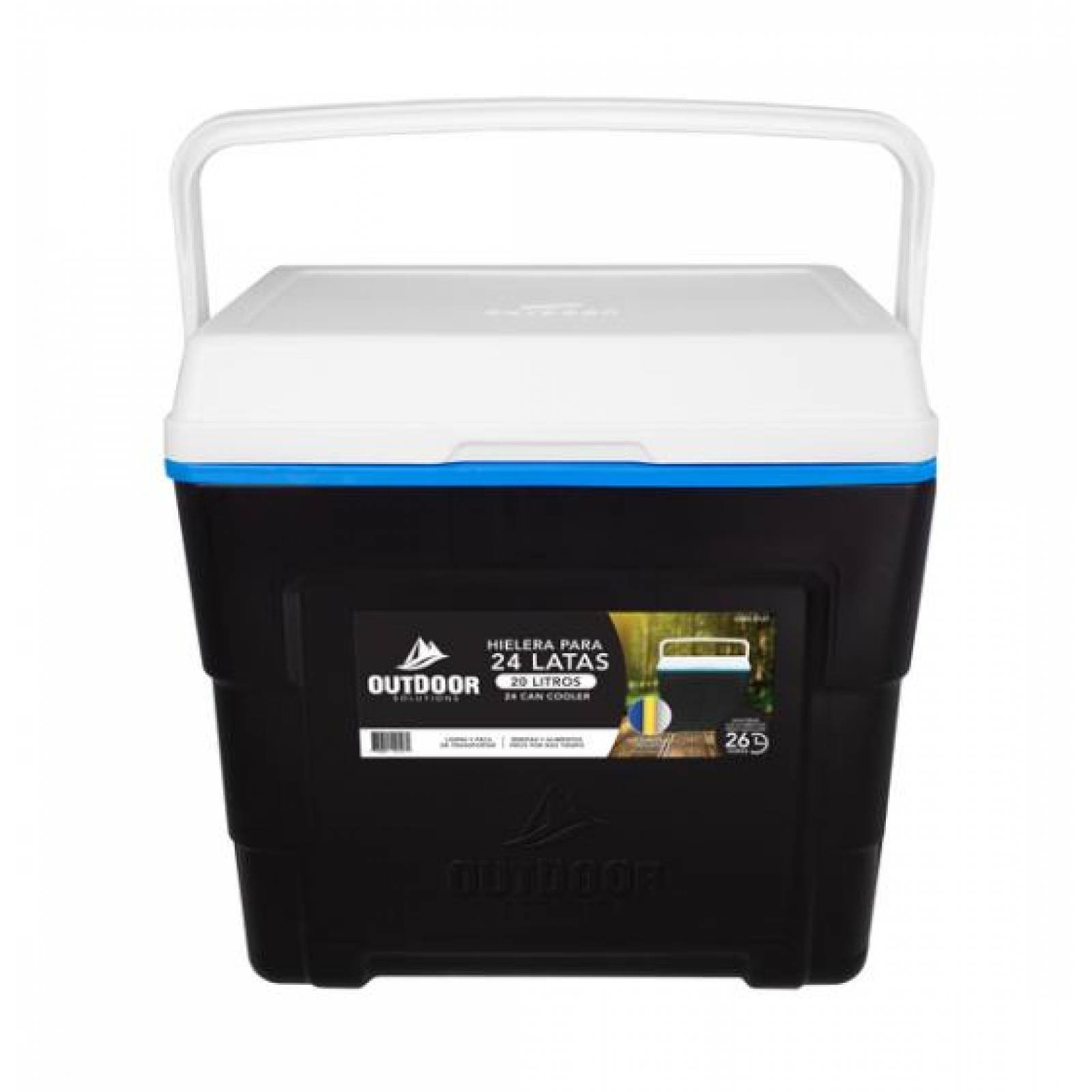 Hielera 21 Qts 20 Lts. Color Negro/Azul Powerade 