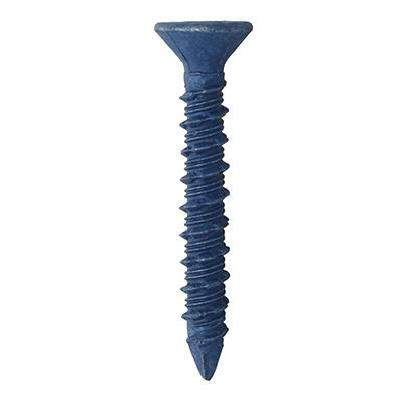 TORNILLO PARA CONCRETO DE 1/4 X 1 3/4 DE PULGADA AZUL 25 PIEZAS