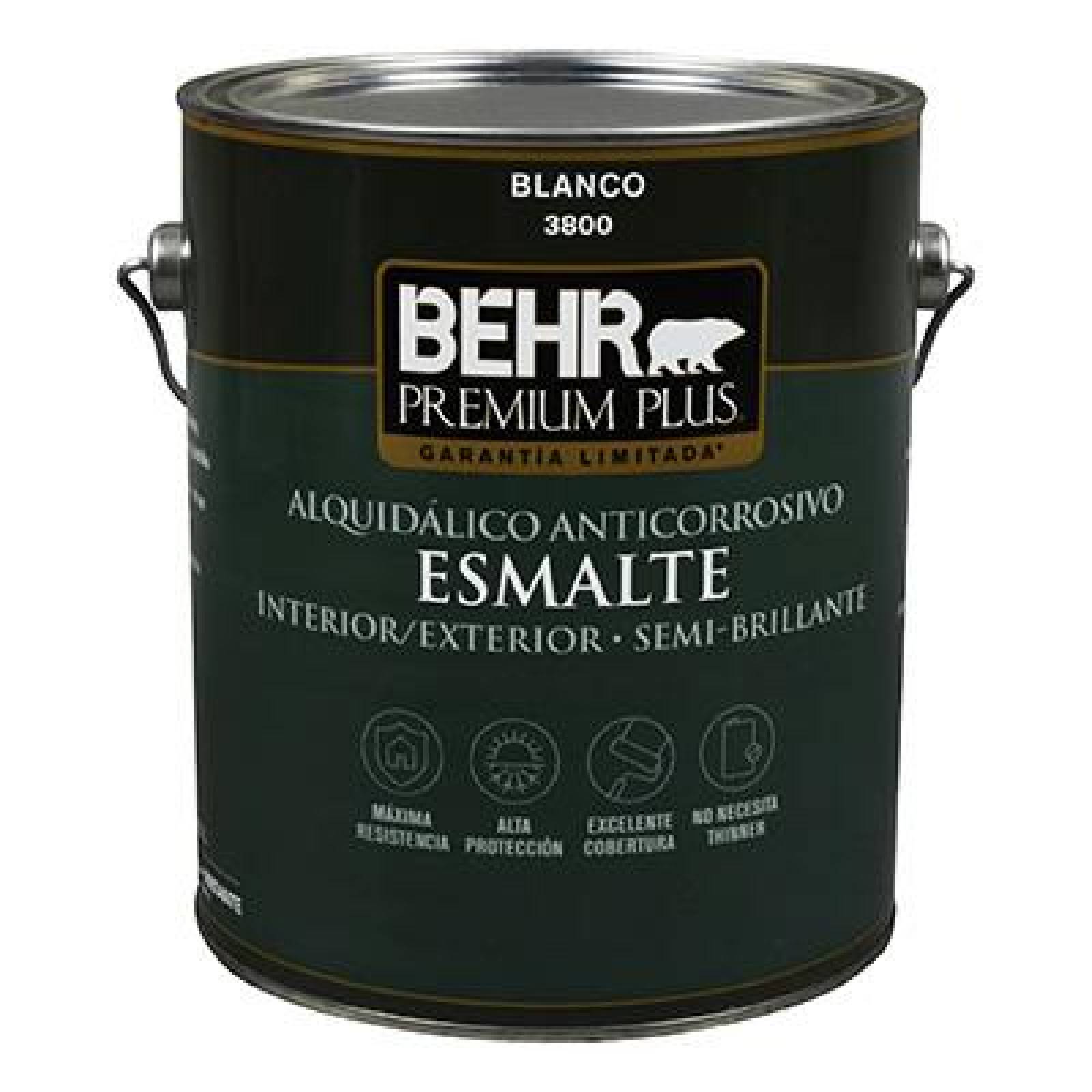 ESMALTE DE 3.73 L PARA INTERIOR/EXTERIOR BLANCO