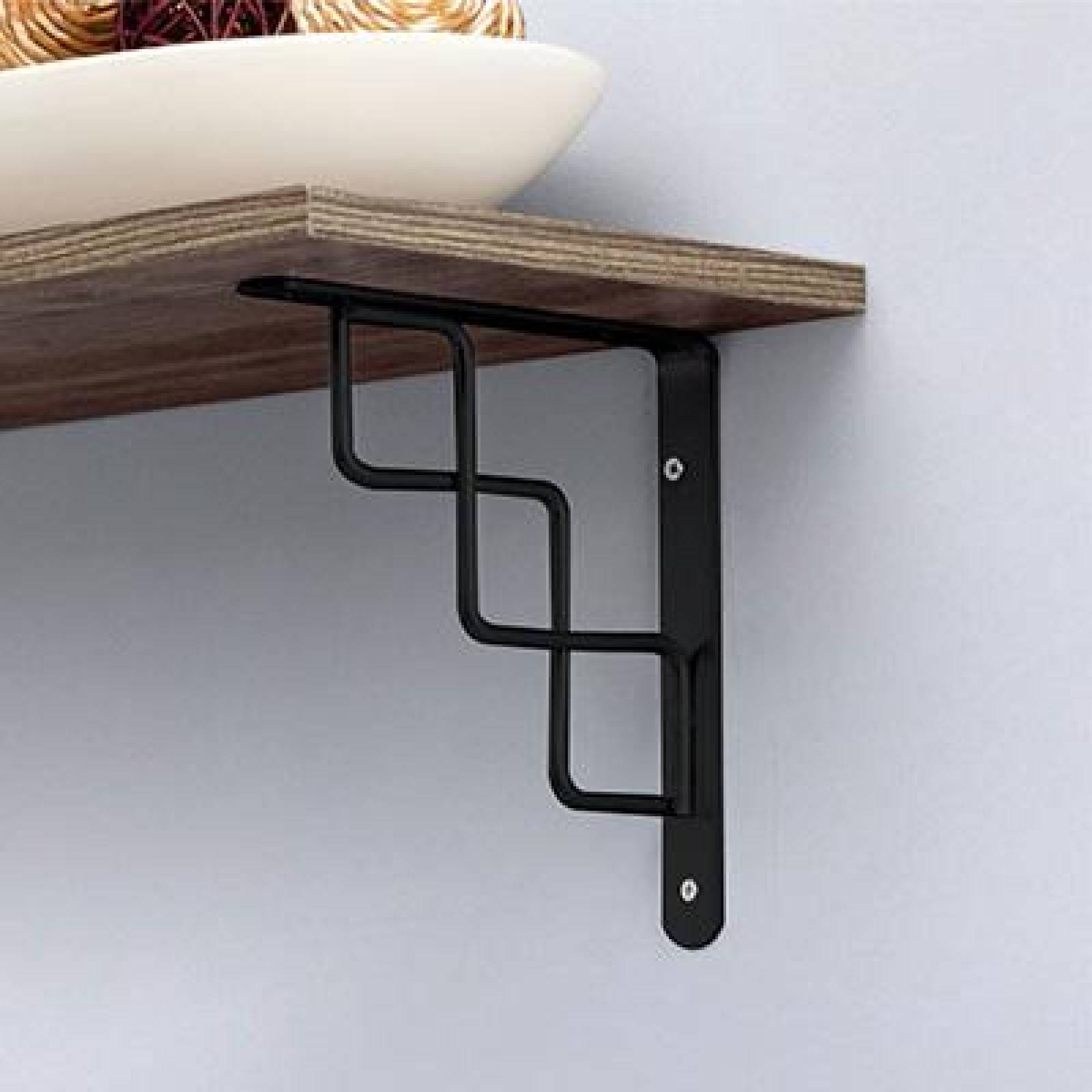 MÉNSULA ESCALERA #6 25 X 25 CM NEGRO 