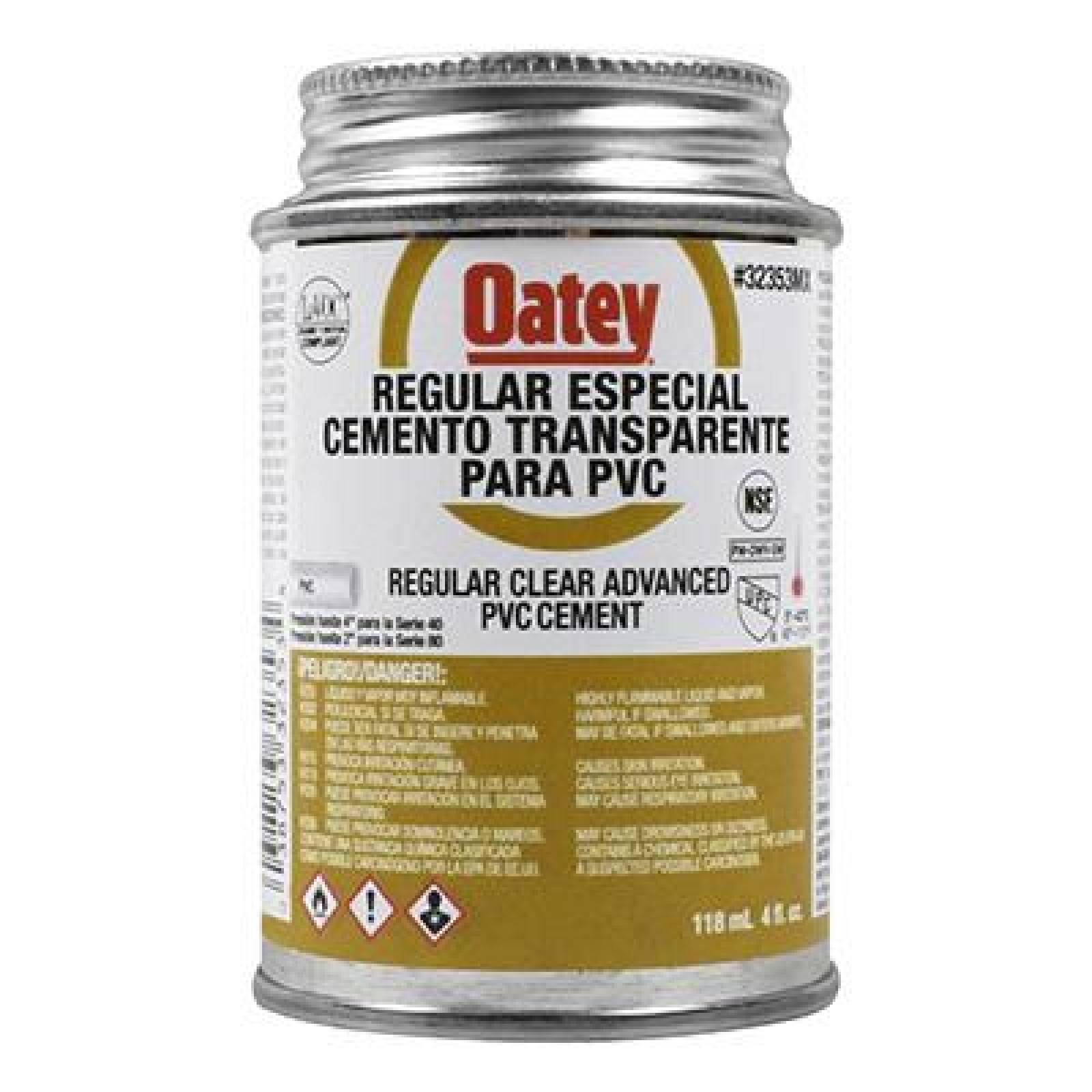 CEMENTO PARA PVC DE 118 ML TRANSPARENTE OATEY 