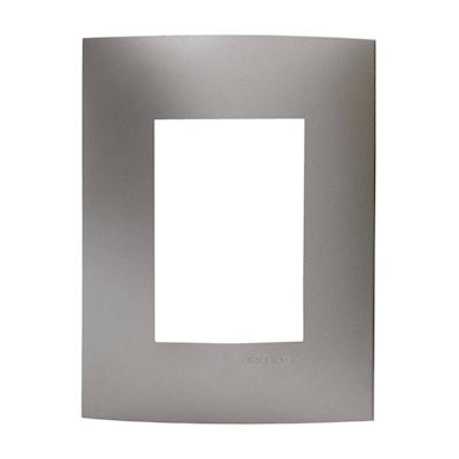 PLACA 3 VENTANAS TITANIO MATE ESTEVEZ GAMMA 