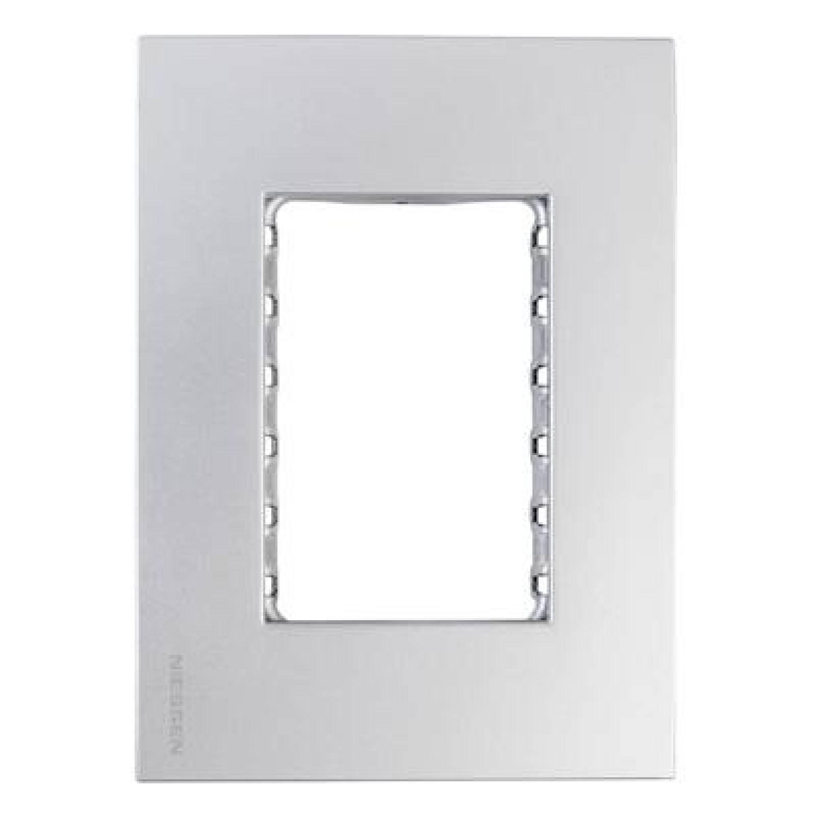 PLACA PLATA DE 3 MODULOS NIESSEN SERIE ZENIT 