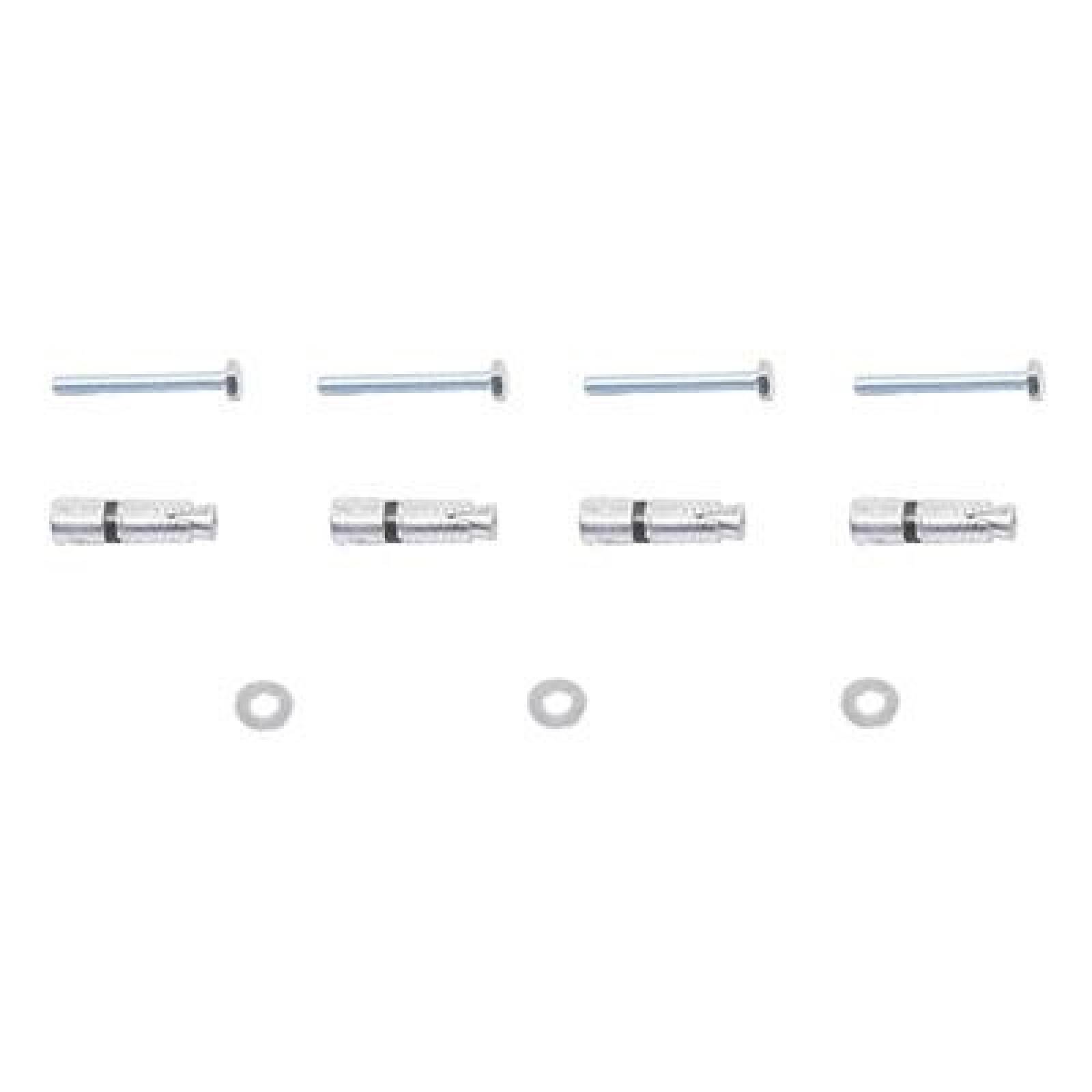 TAQUETE EXPANSOR CON TORNILLO 1/4 DE PULGADA PLATA .030 KG 4 PIEZAS 