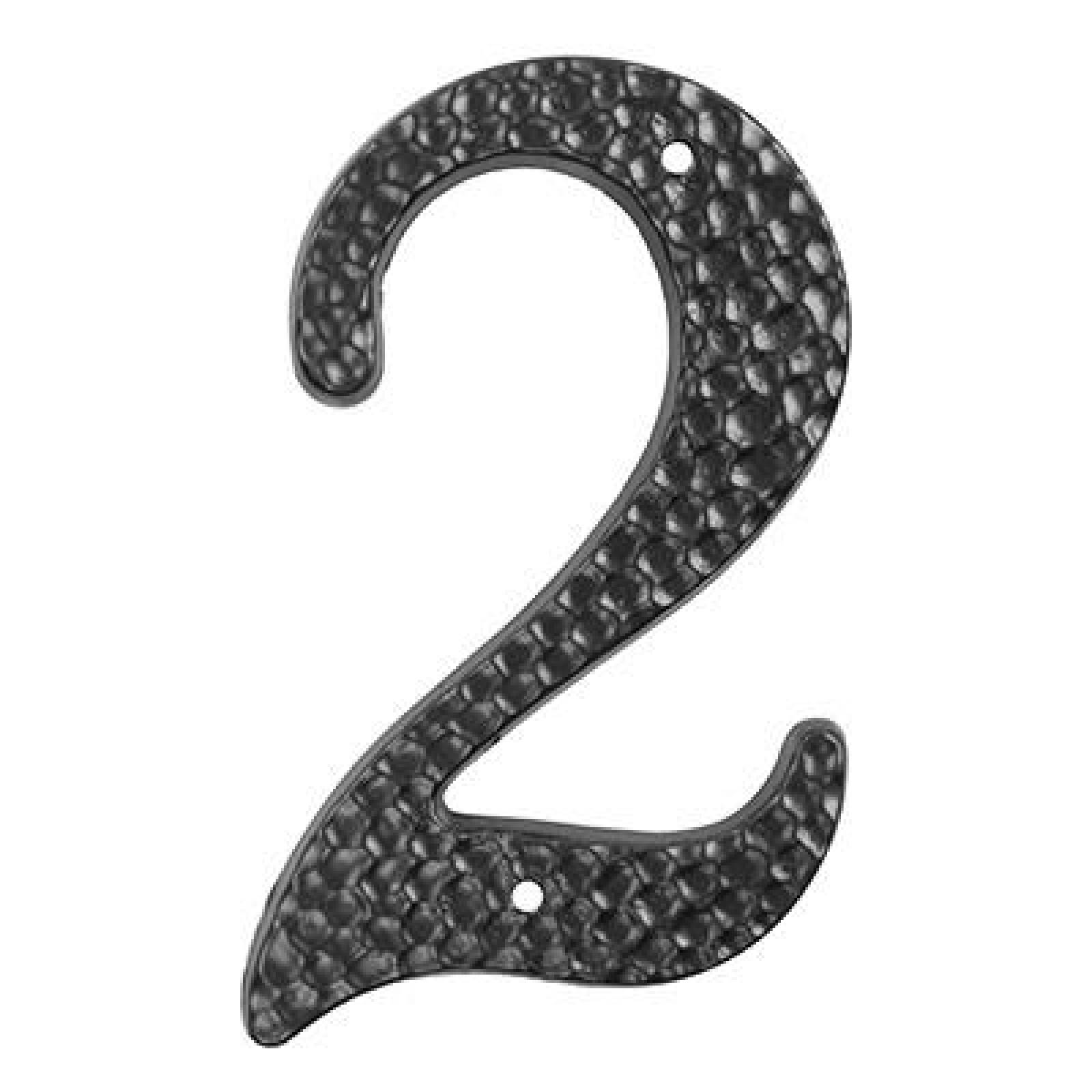 NÚMERO 2 DE ALUMINIO 8.8 X 5.3 CM 