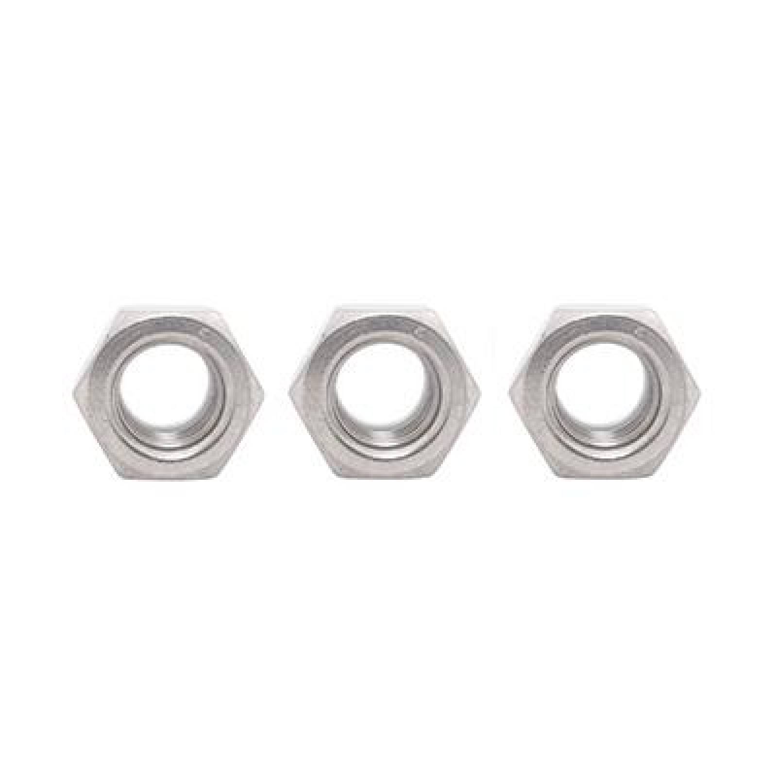 TUERCA DE SEGURIDAD DE 1/2 PULGADA PLATA 3 PIEZAS 