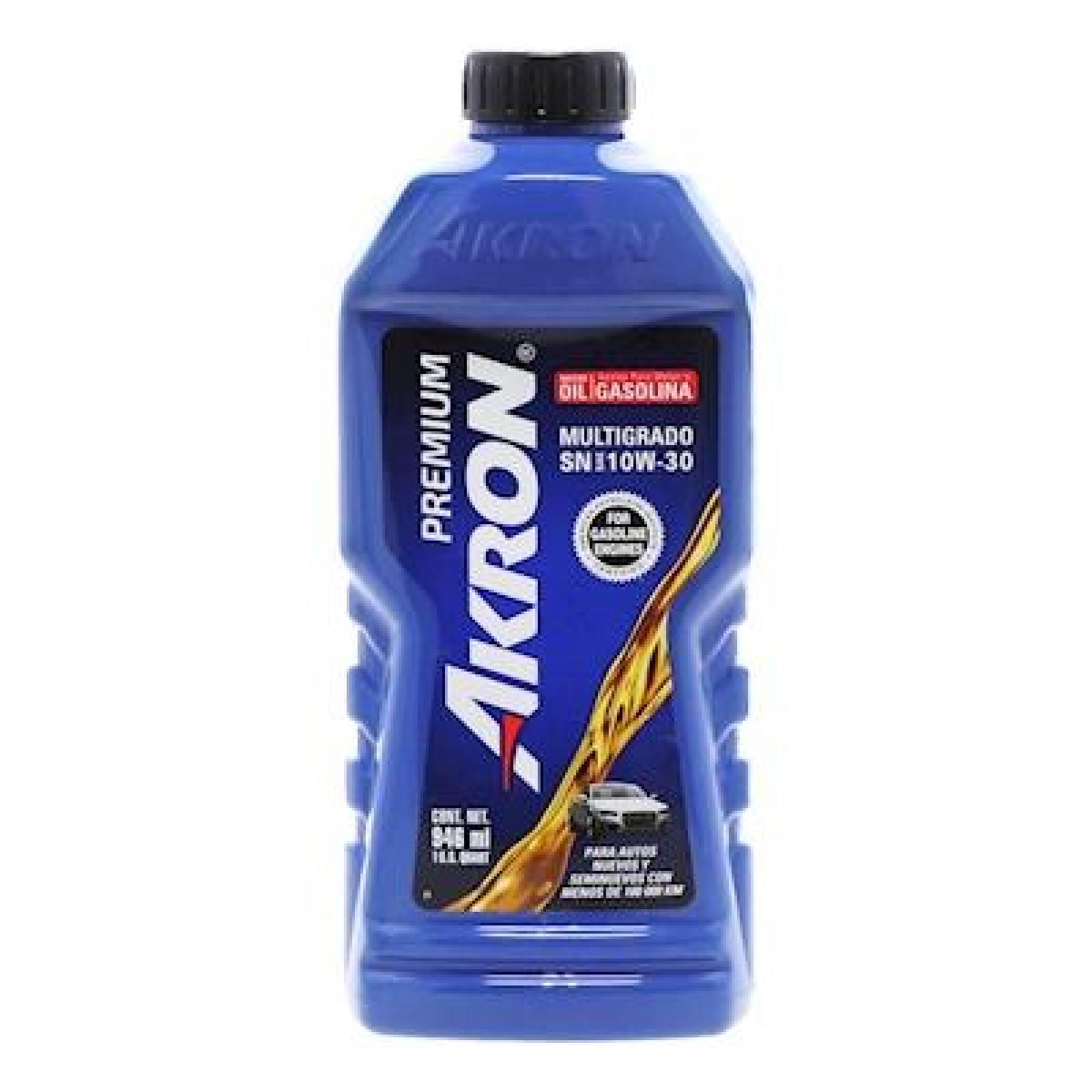 ACEITE PARA MOTOR PREMIUM 946 ML AZUL AKRON