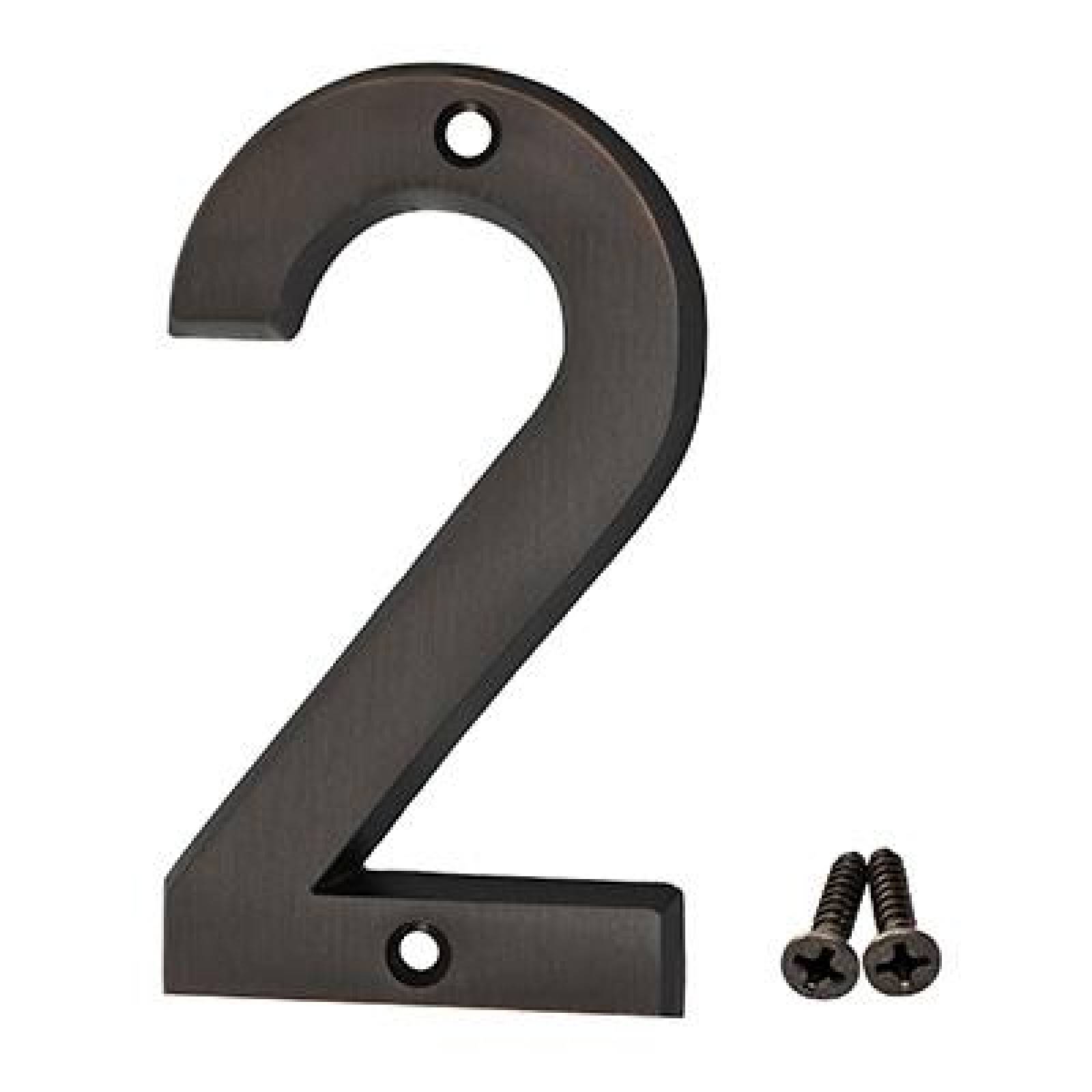 NÚMERO 2 BRONCE ANTIGUO 4 