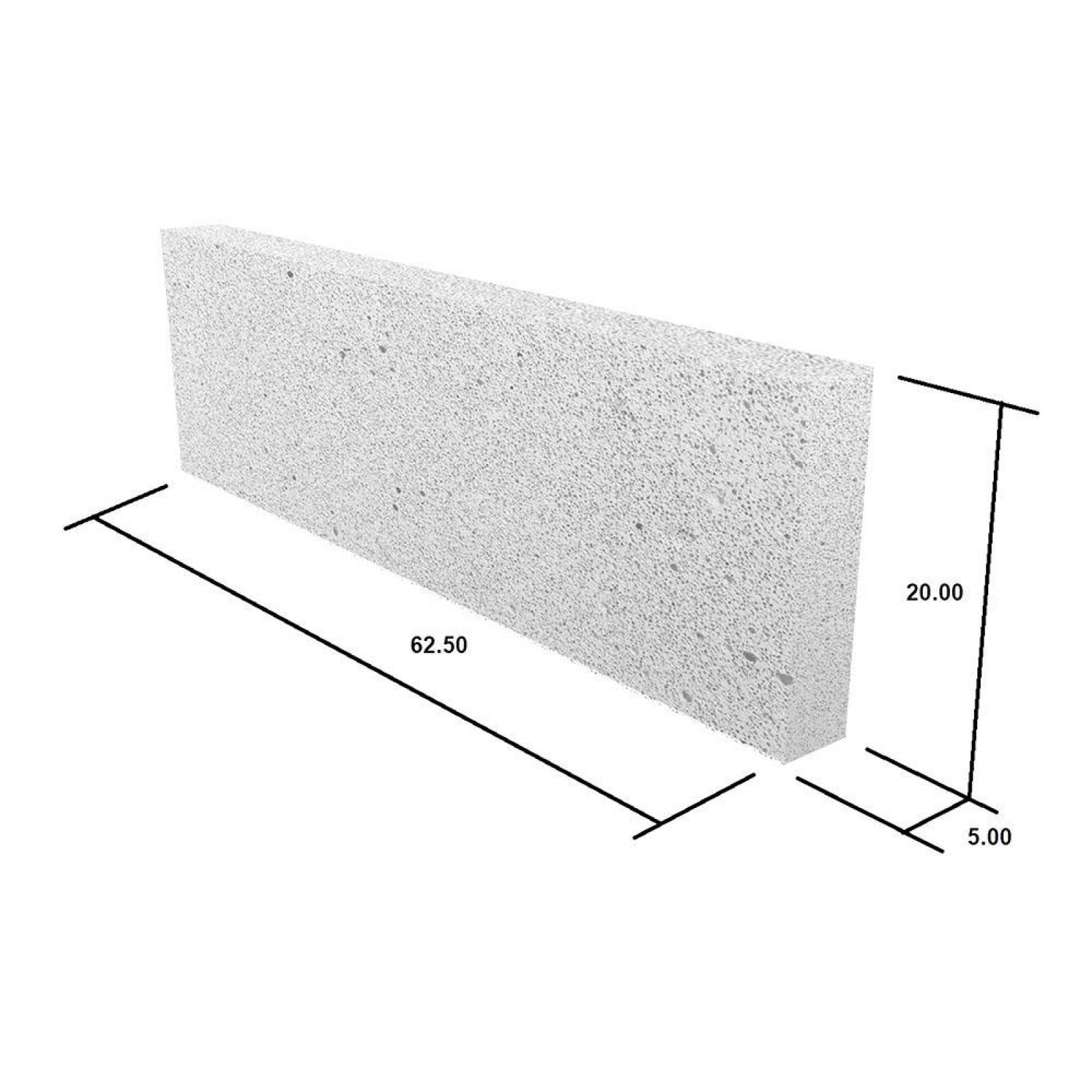PLACA TERMOAISLANTE HEBEL 62.5 X 20 X 5 CM 