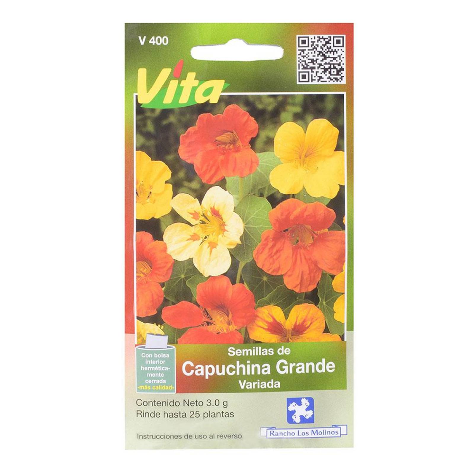 SEMILLAS DE CAPUCHINA GRANDE VARIADA 3 GR MULTICOLOR VÍTA 