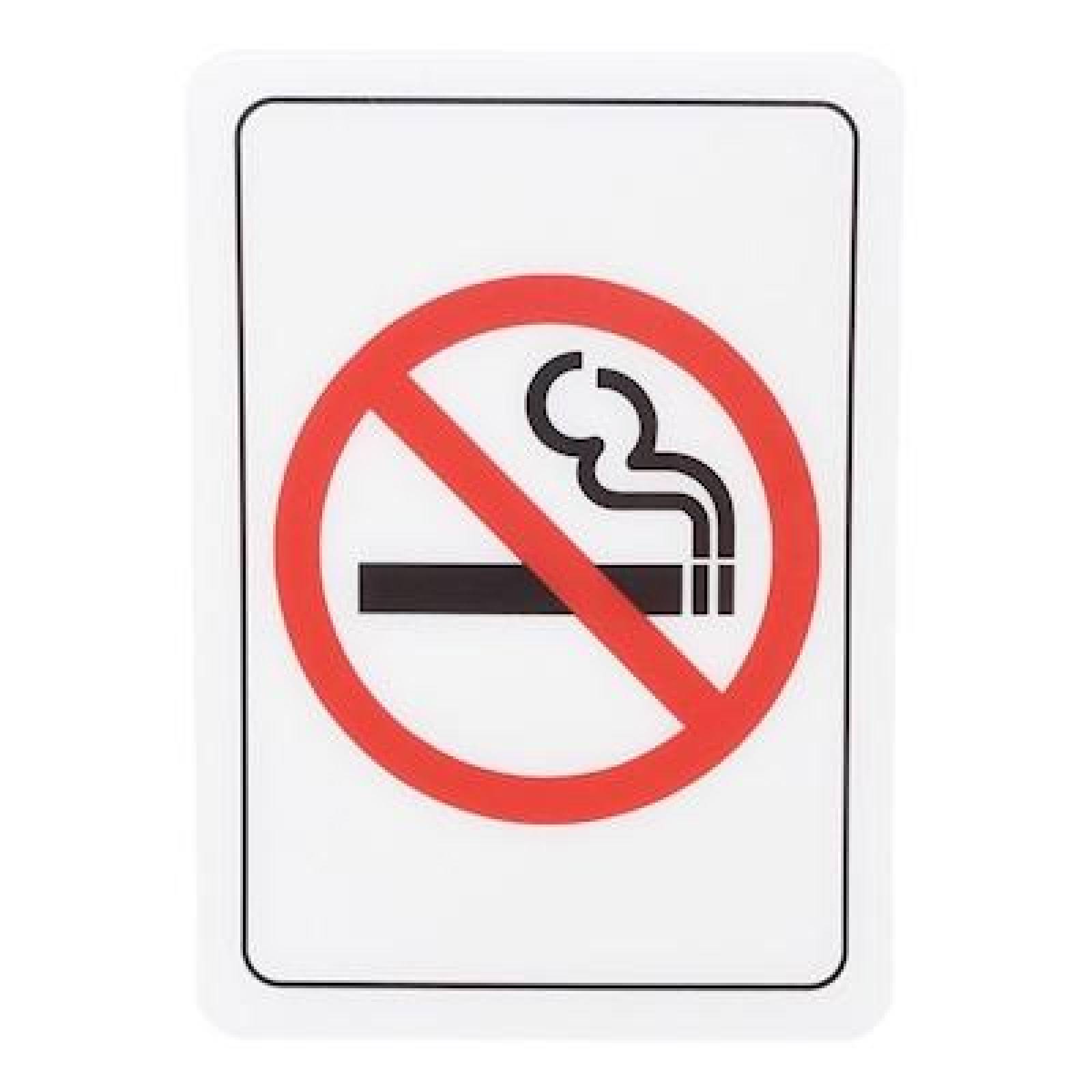 LETRERO DE PLÁSTICO PARA PARED NO FUMAR 18 X 13 CM 