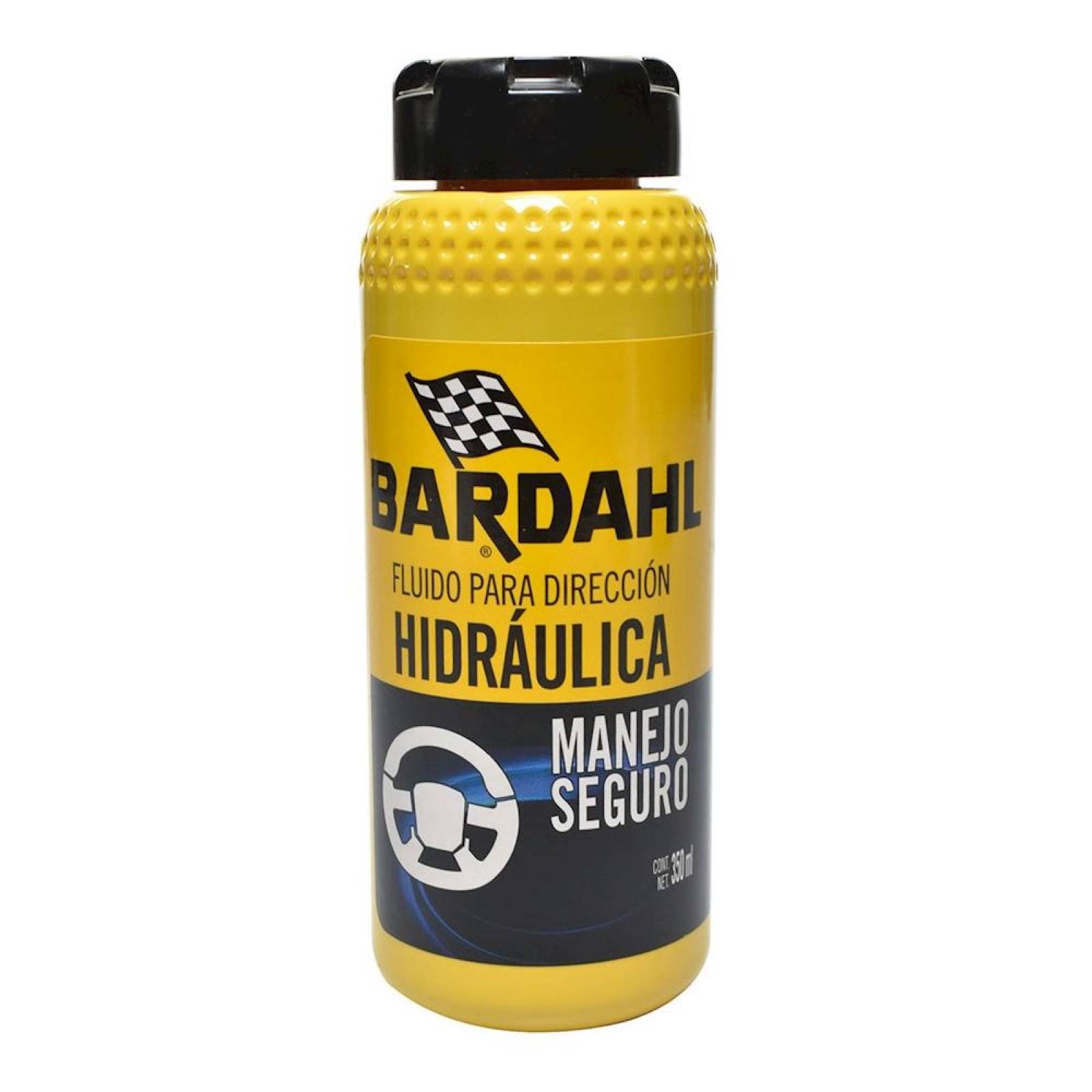 FLUIDO PARA DIRECCIÓN HIDRAÚLICA MANEJO SEGURO 350 ML AMARILLO BARDAHL