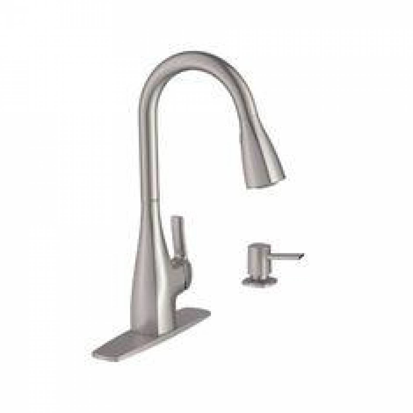 LLAVE MEZCLADORA MONOMANDO PARA COCINA KIRAN ACERO INOXIDABLE