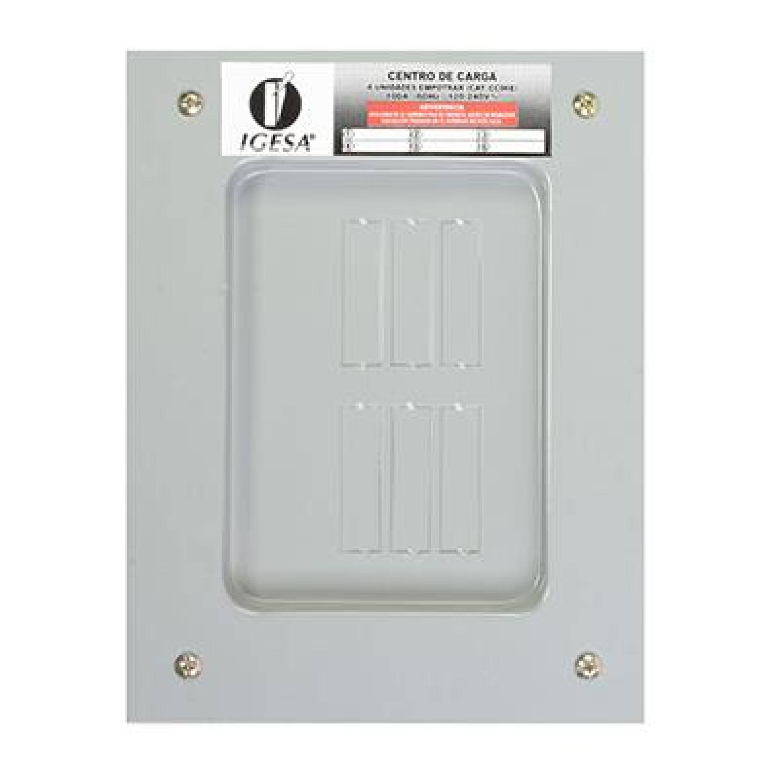 CENTRO DE CARGA EMPOTRABLE DE 6 POLOS 100 A IGESA 