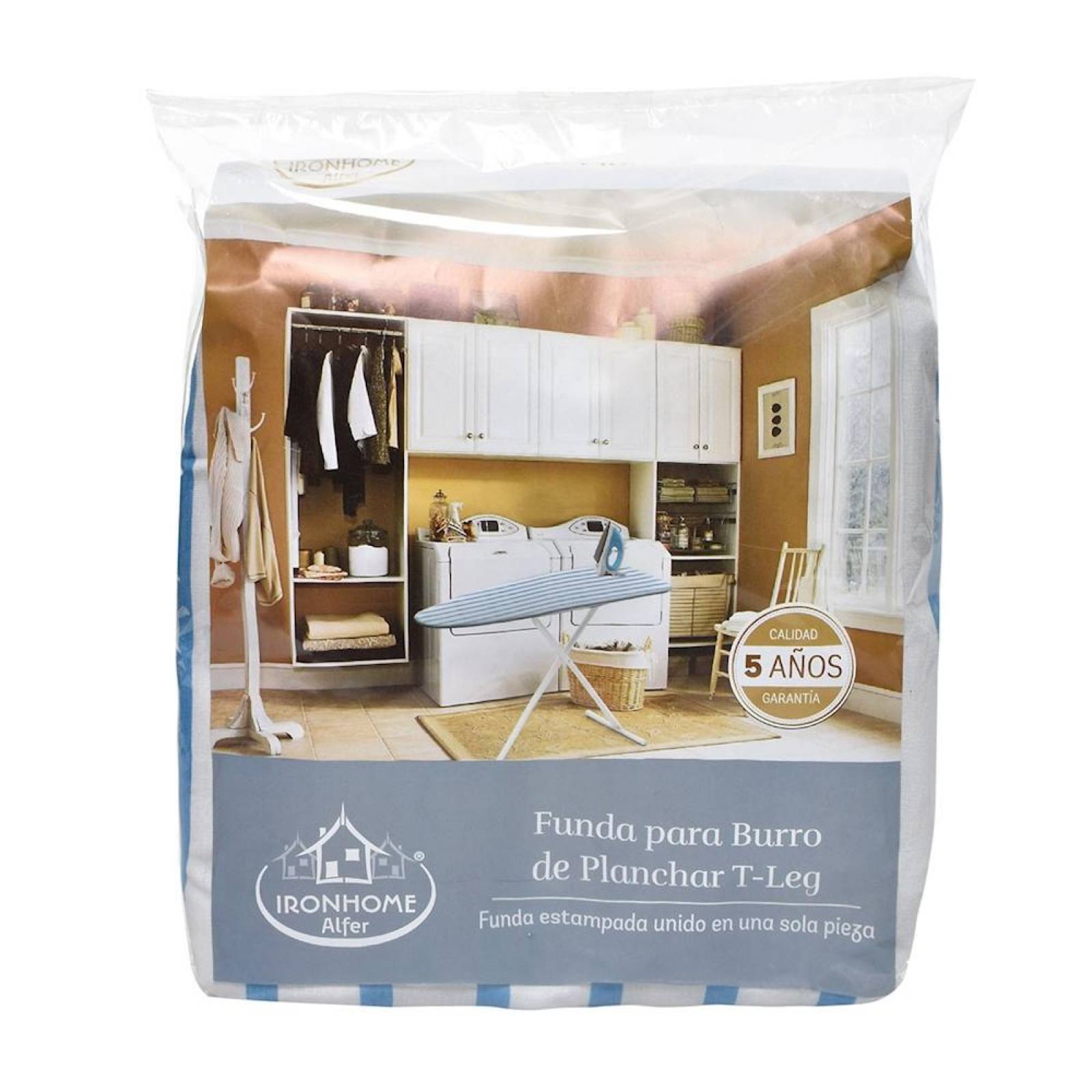 FUNDA PARA BURRO DE PLANCHAR DE ALGODÓN 144 X 43 CM AZUL