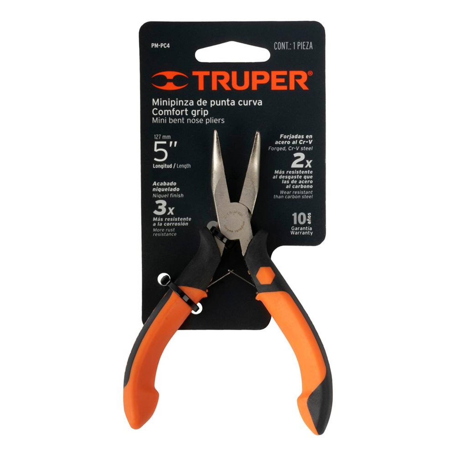 PINZA DE PUNTA CURVA DE 5 PULGADAS TRUPER