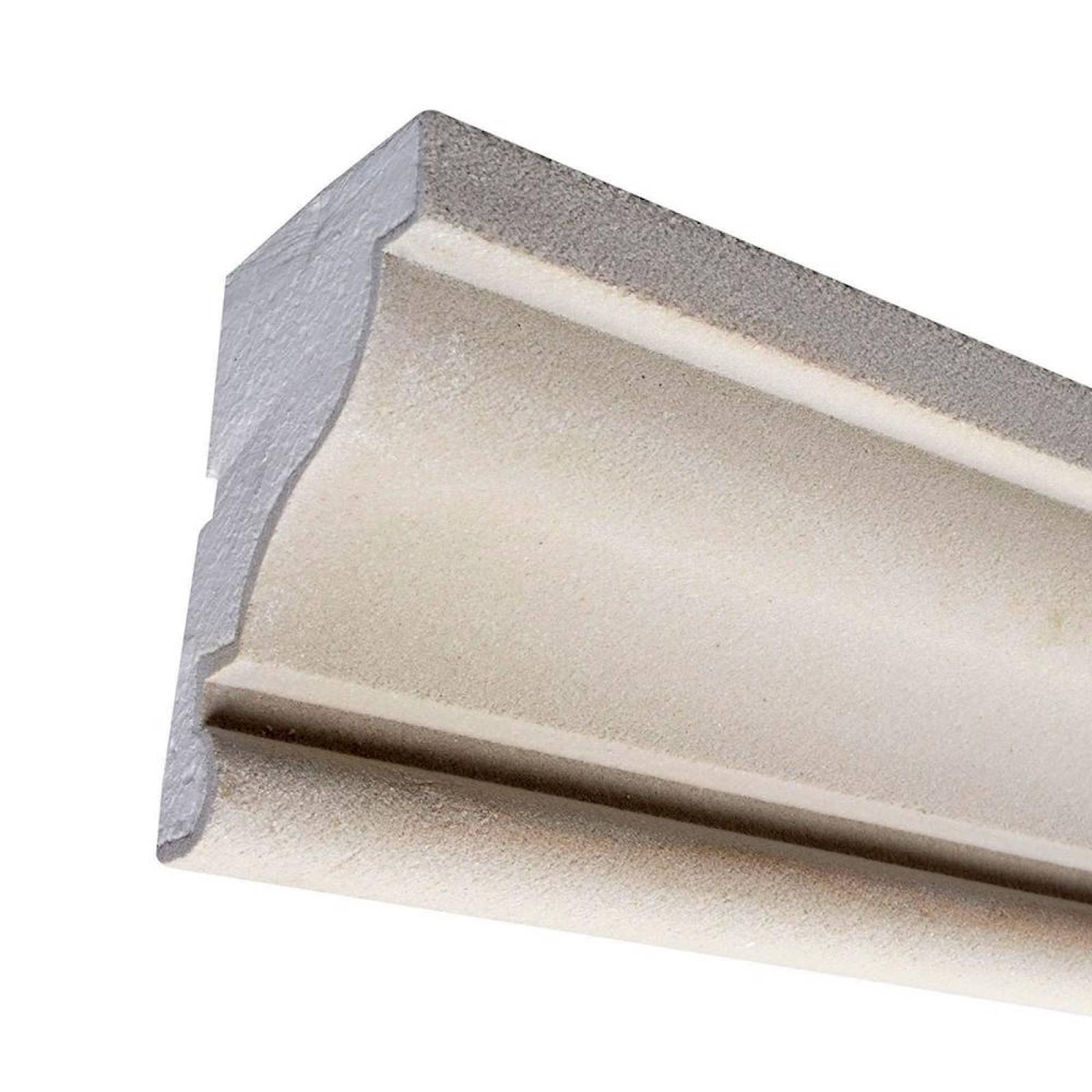 MOLDURA PREFABRICADA ESTILO CANTERA SANTA CECILIA 12.6 X 120 X 9.3 CM GRIS CLARO