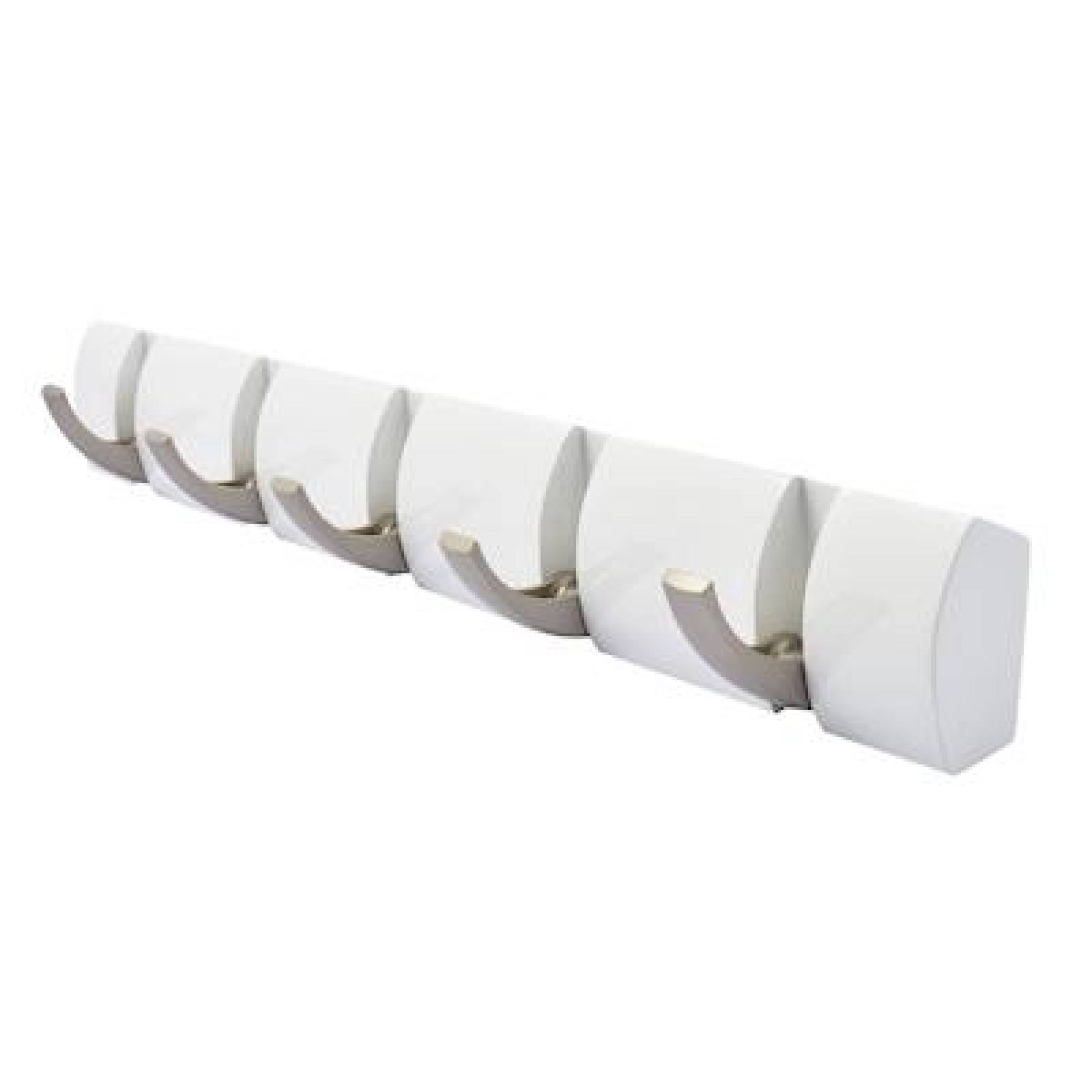 PERCHERO FLIP DE 5 GANCHOS BLANCO 