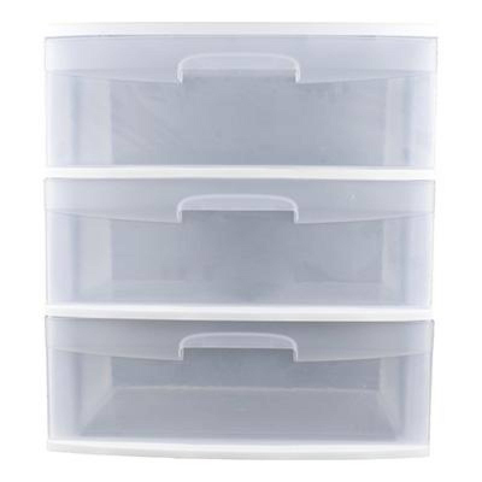 CAJONERA DE PLÁSTICO DE 3 NIVELES 38.7 X 55.6 X 65.1 CM BLANCO 