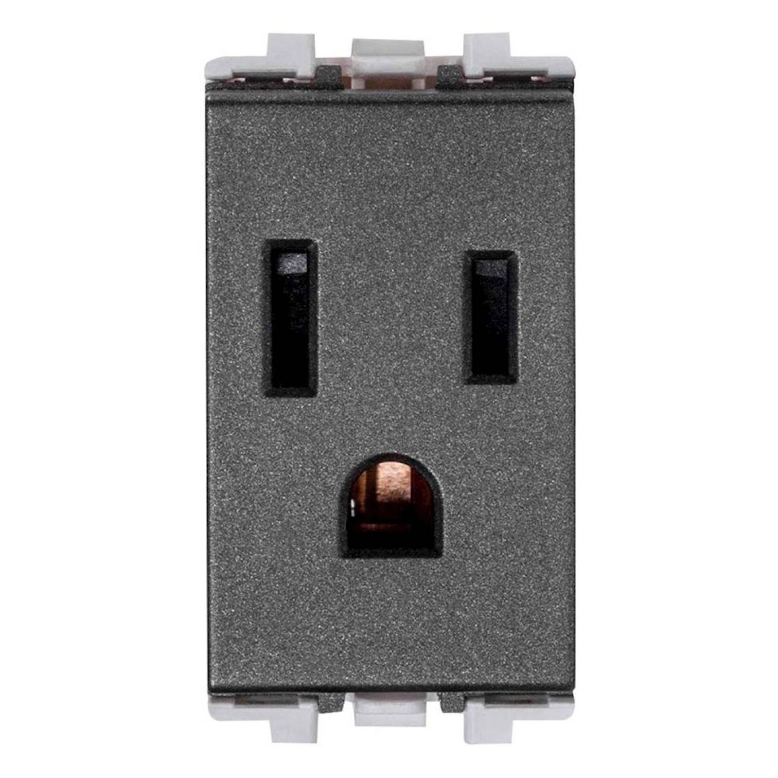 CONTACTO SENCILLO 1 MÓDULO GRIS GRAFITO ESTÉVEZ 