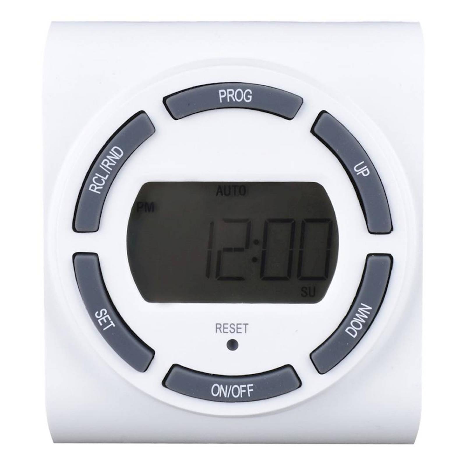 TEMPORIZADOR DIGITAL PROGRAMABLE 2 SERVICIOS 7 DÍAS BLANCO 