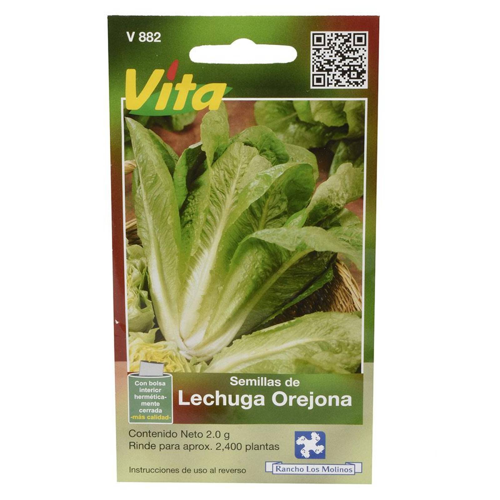 SEMILLAS DE LECHUGA OREJONA 2 GR VERDE VITA