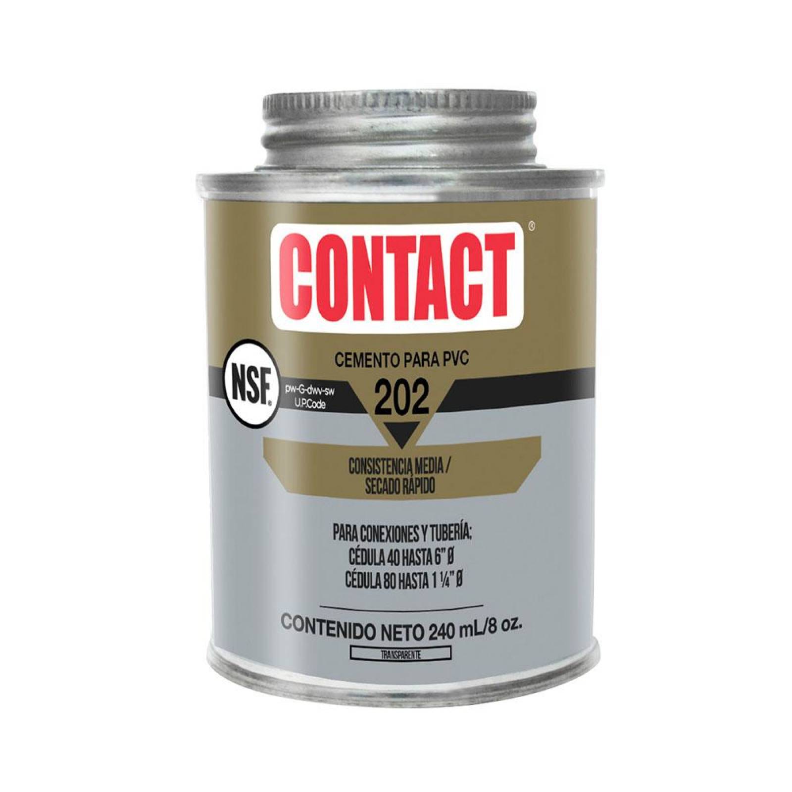 CEMENTO CONTACT PARA PVC TRANSPARENTE 240 ML