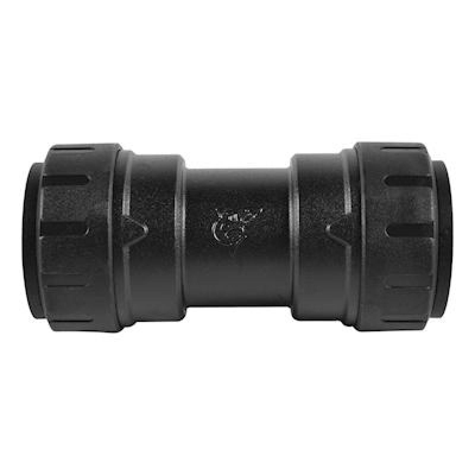 COPLE DE UNIÓN RECTO DE 3/4 PULGADA NEGRO COFLEX
