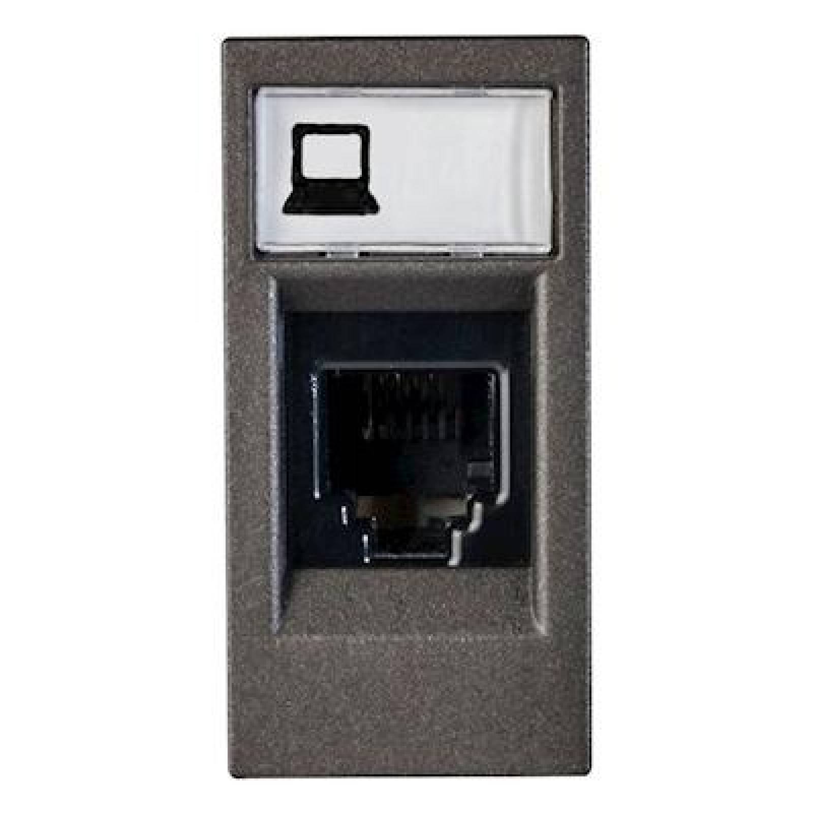 TOMA COMPUTO 1 MODULO ZENIT ANTRACITA 