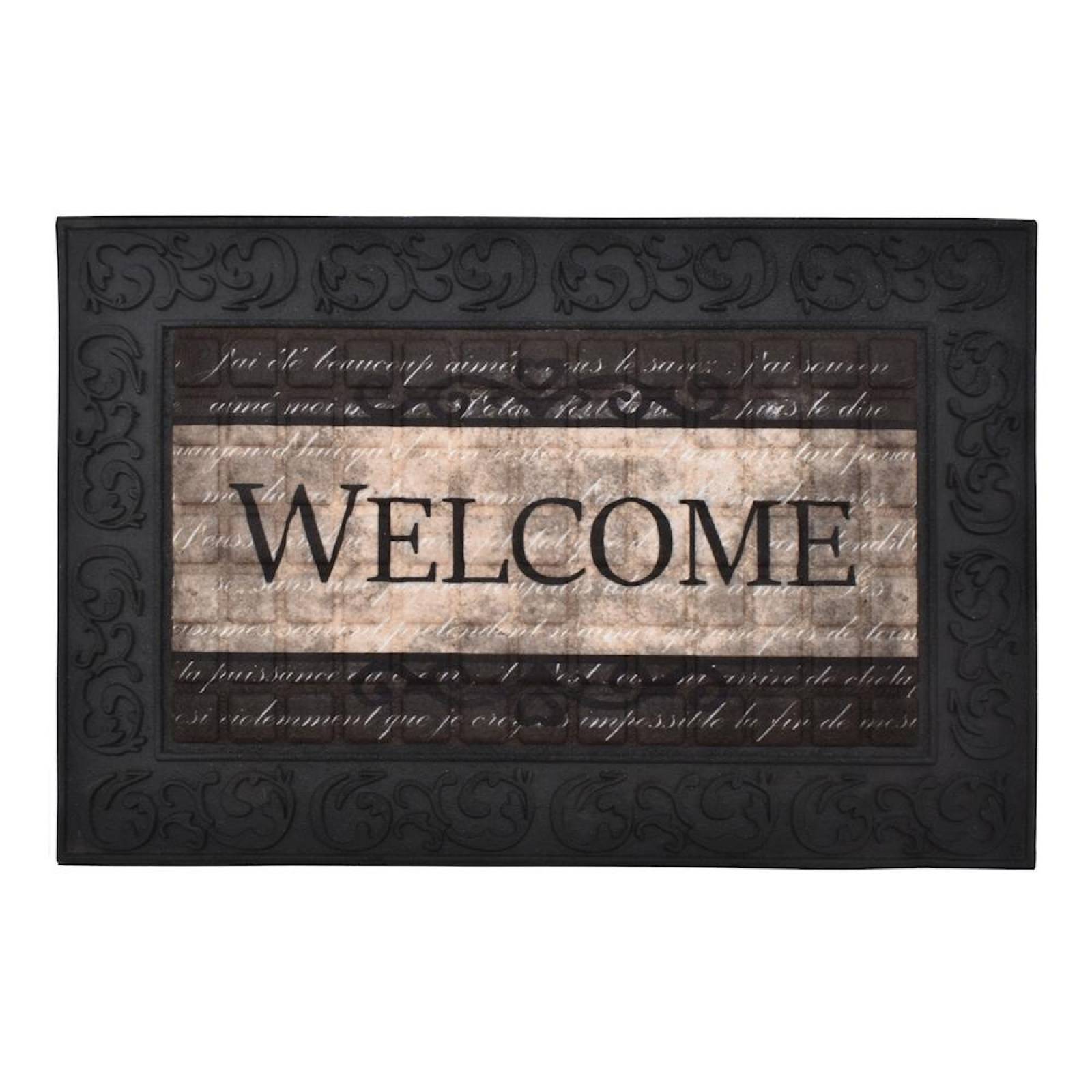 TAPETE ENTRADA PRATZ NEGRO 40X60 CM UNIMAT 