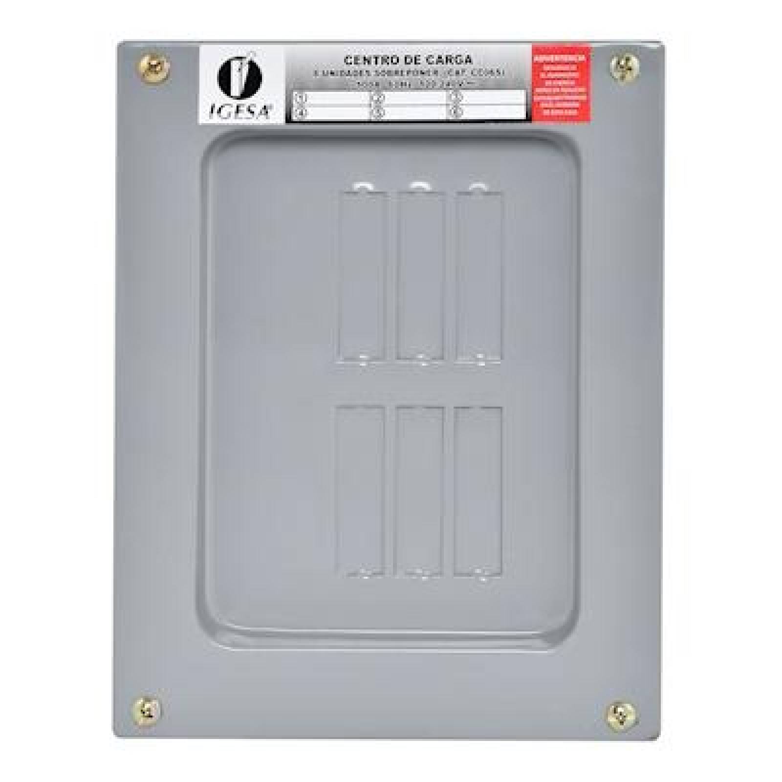 CENTRO DE CARGA DE 6 UNIDADES 100 AMPERES IGESA