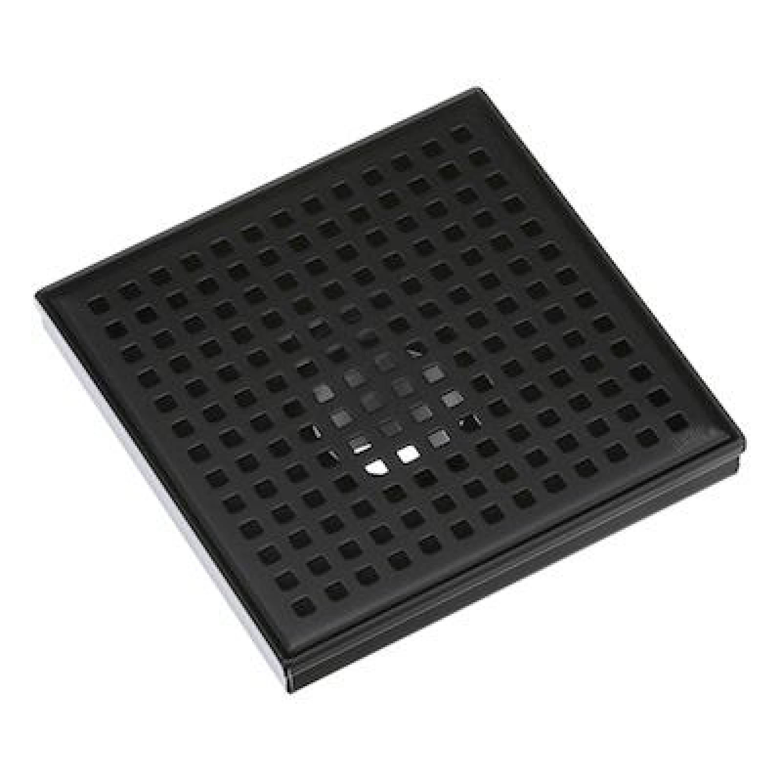COLADERA CUADRADA 15 X 15 X 7.5 CM NEGRO OATEY 