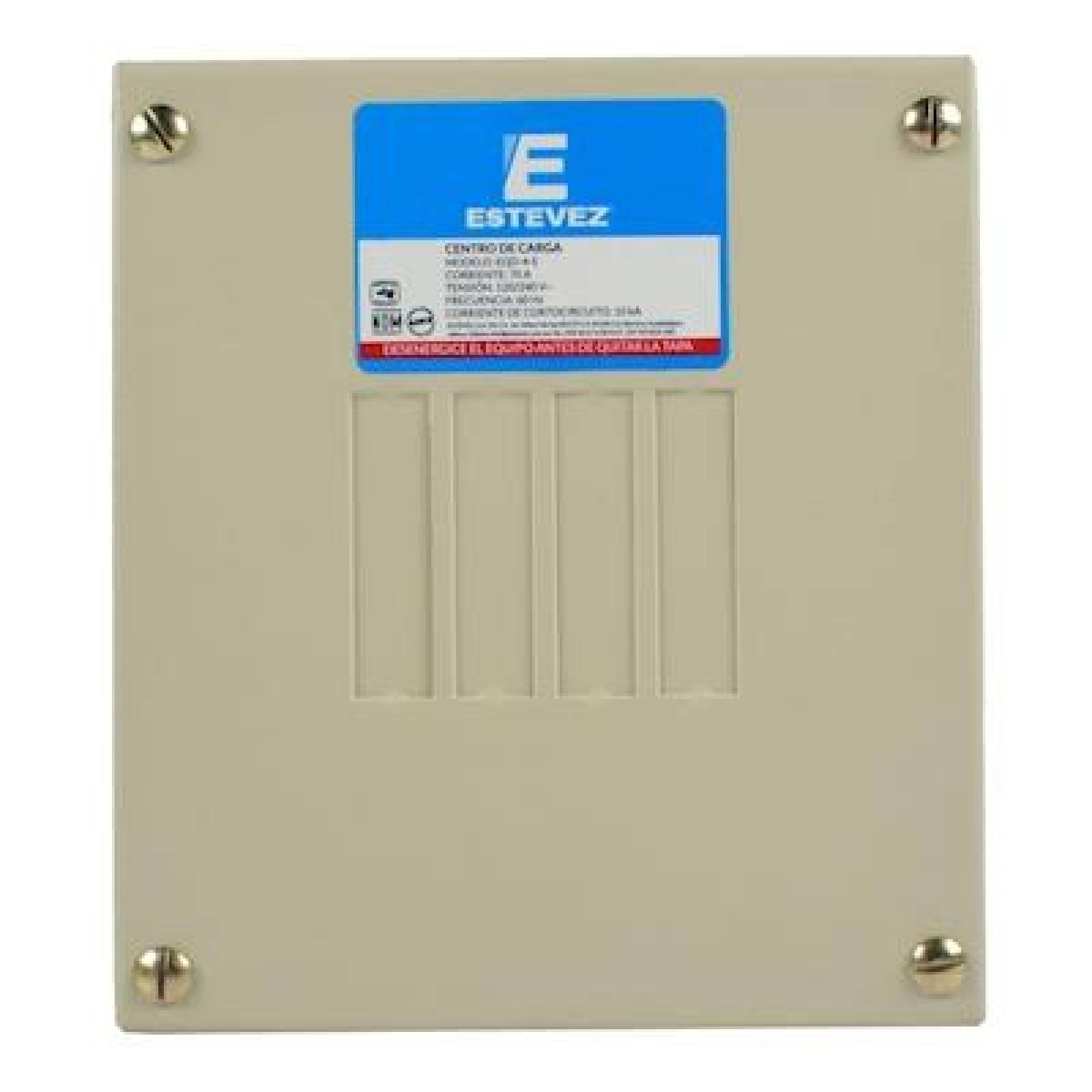 CENTRO DE CARGA 4 MÓDULOS DE SOBREPONER 70 AMPERES ESTÉVEZ 