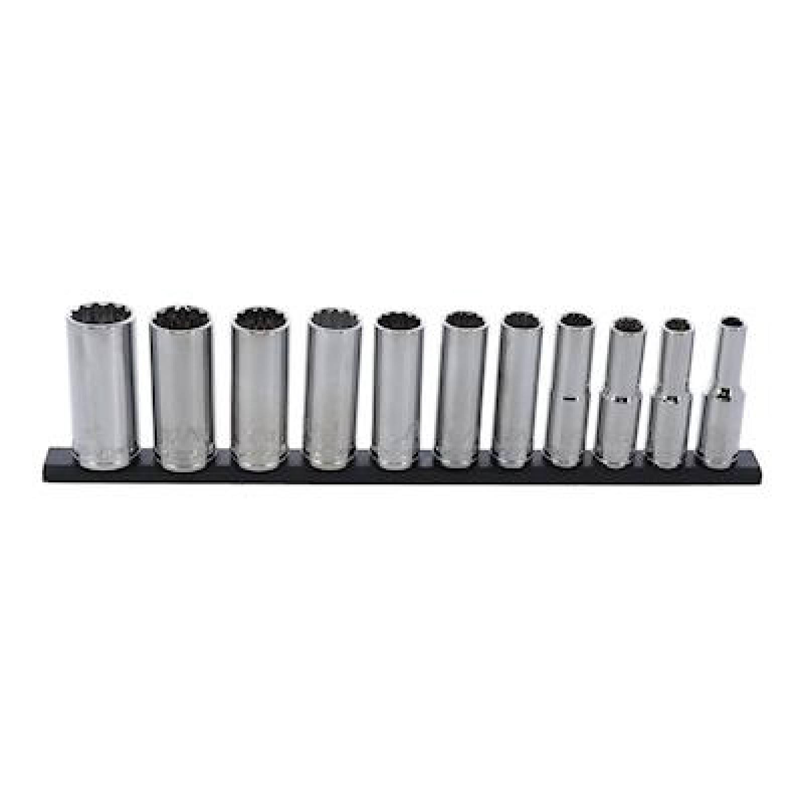 JUEGO DE DADOS LARGOS ACERO HUSKY 11 PIEZAS 