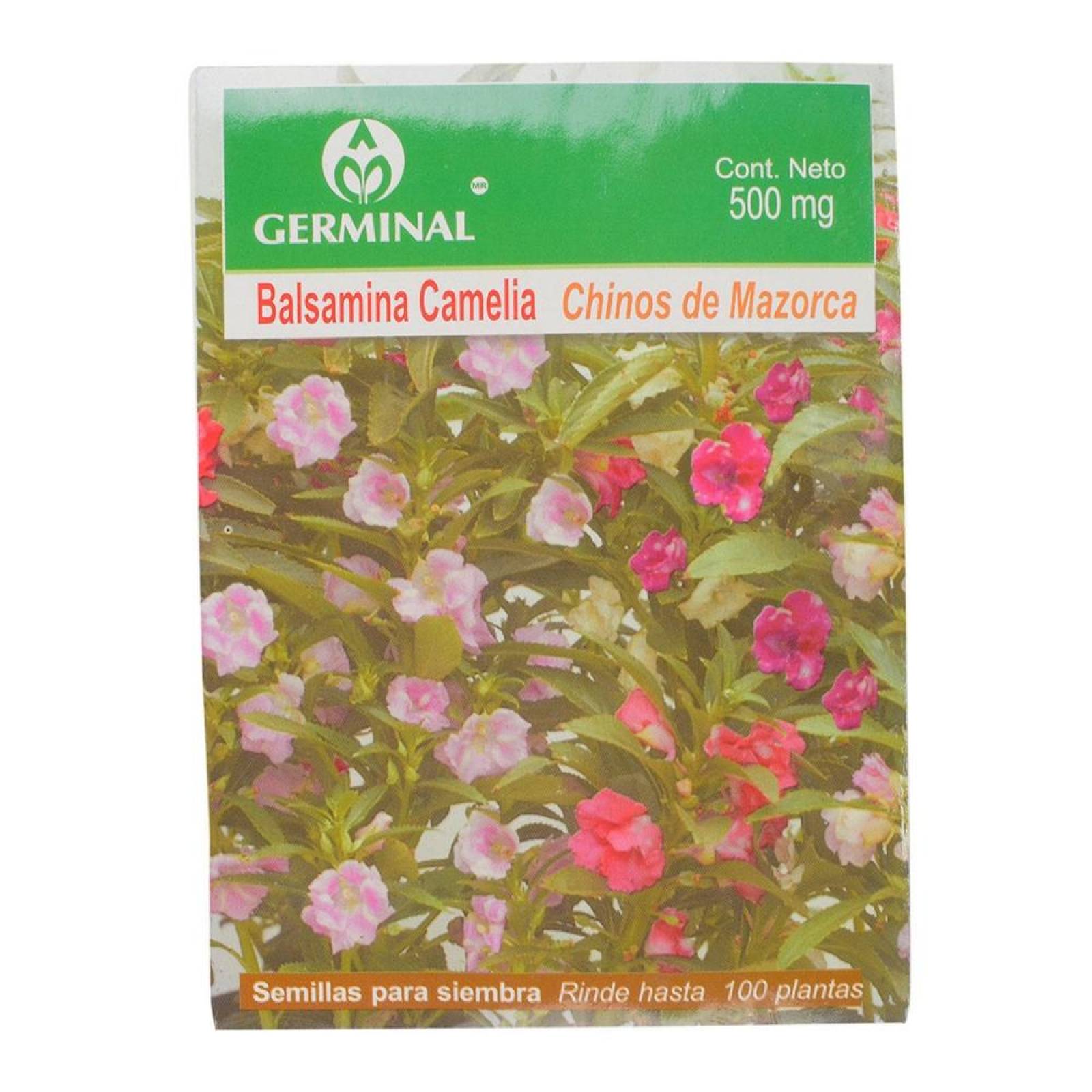 SEMILLAS DE BALSAMINA CAMELIA 500 MG MULTICOLOR GERMINAL 