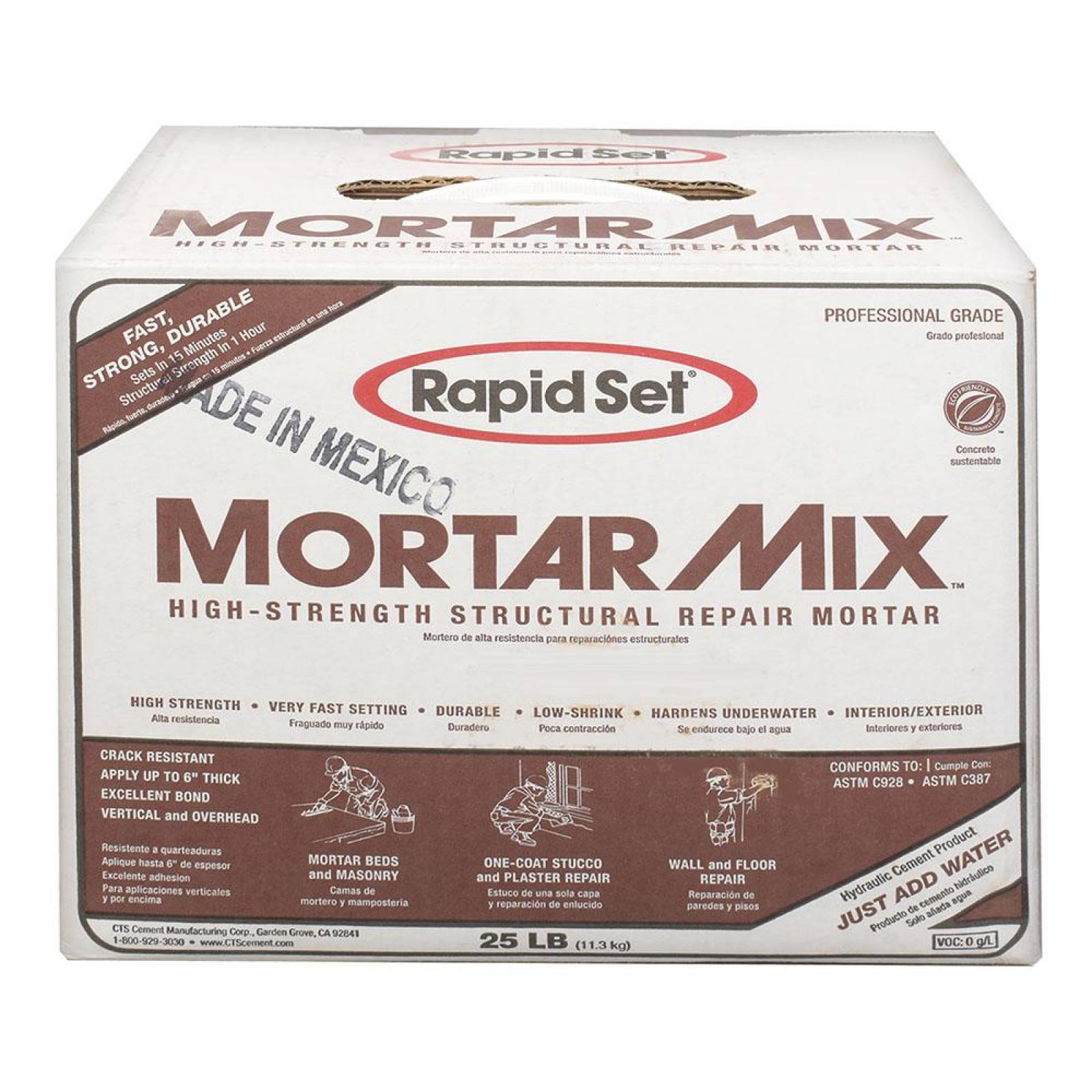 MORTERO DE ALTA RESISTENCIA PARA REPARACIONES GRIS 11.3 KG