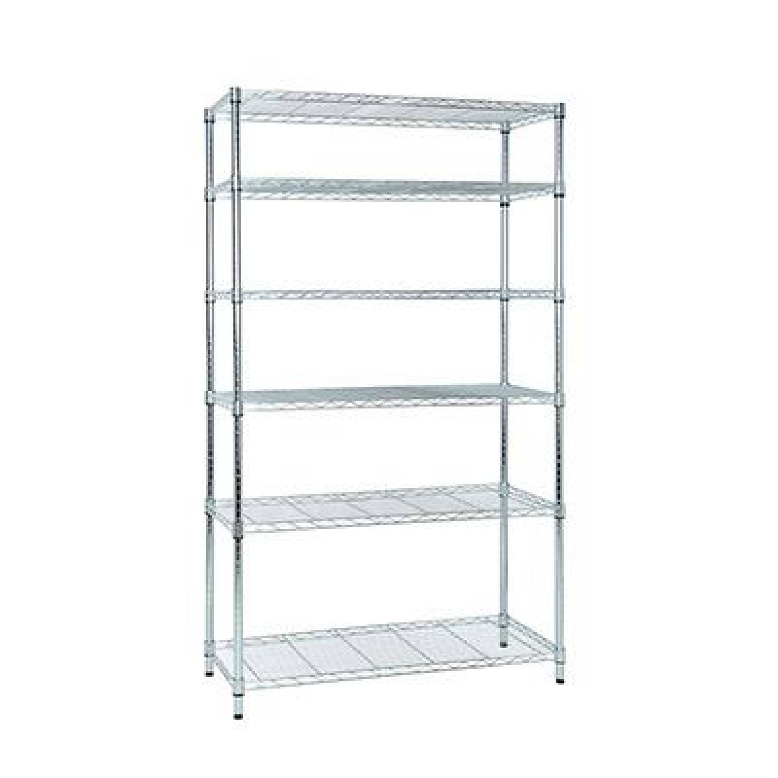 ESTANTE 6 NIVELES CROMADO 106X40 X182 CM HDX 