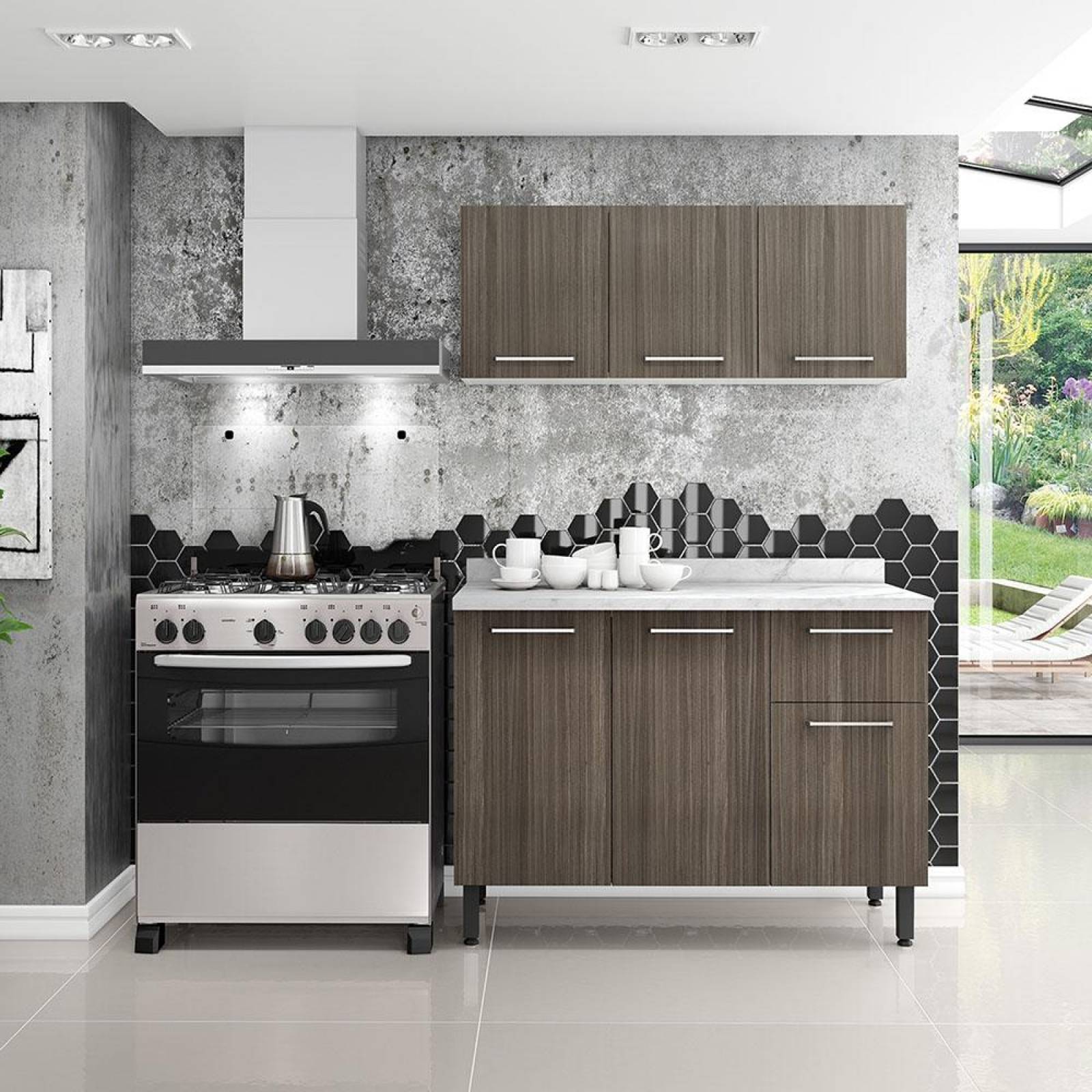 SET DE COCINA SAO PAULO TOSCANA 1.20 M ROBLE DAKAR