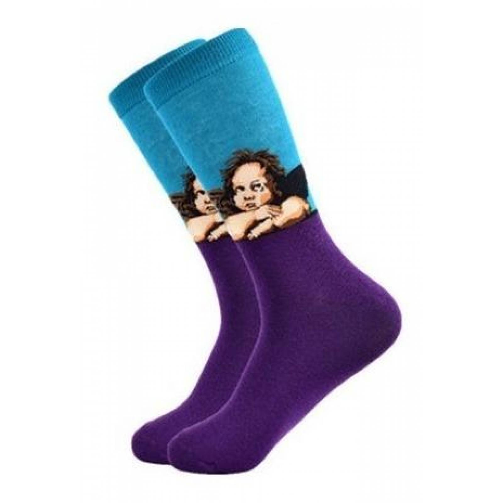 Calcetines Obras De Arte Unisex Pintura Escultura Mpb-257 Querubín de Rafael Sanzio