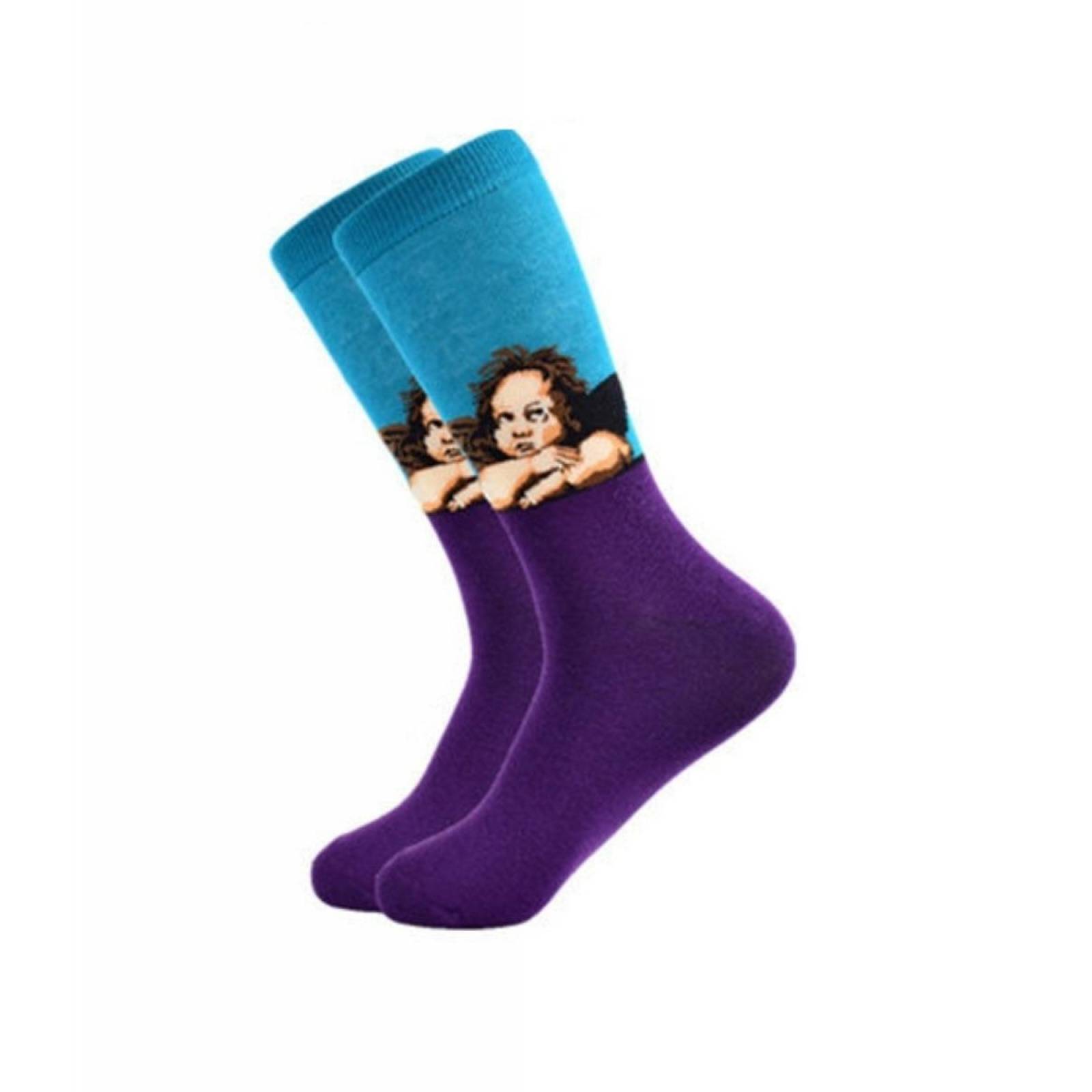 Calcetines Obras De Arte Unisex Pintura Escultura Mpb-257 Querubín de Rafael Sanzio