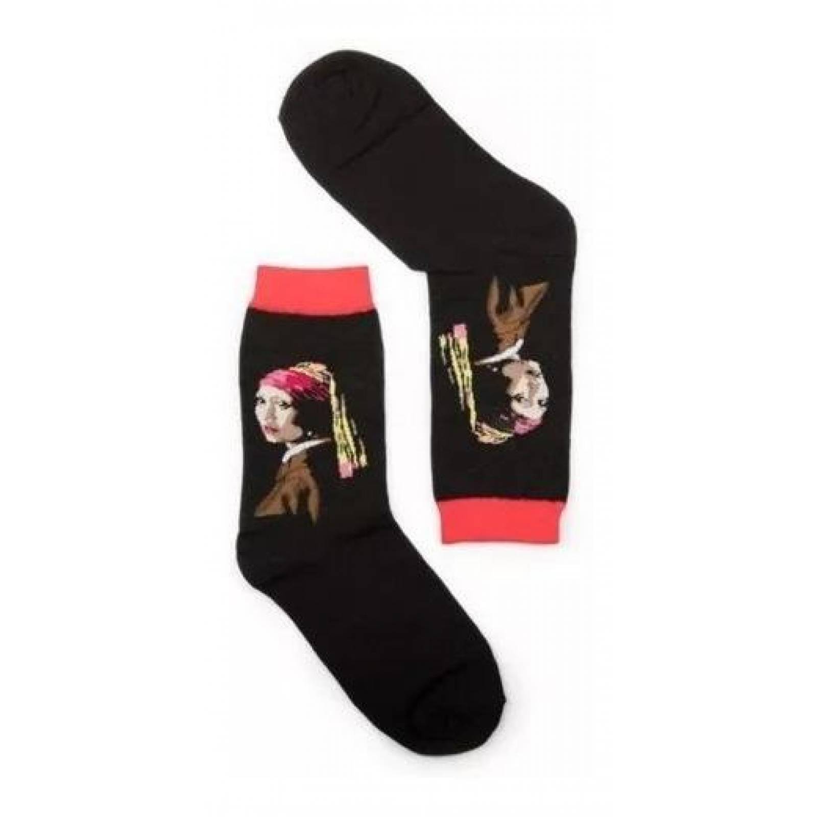 Calcetines Obras De Arte Unisex Pintura Escultura Mpb-257 La Joven de la Perla