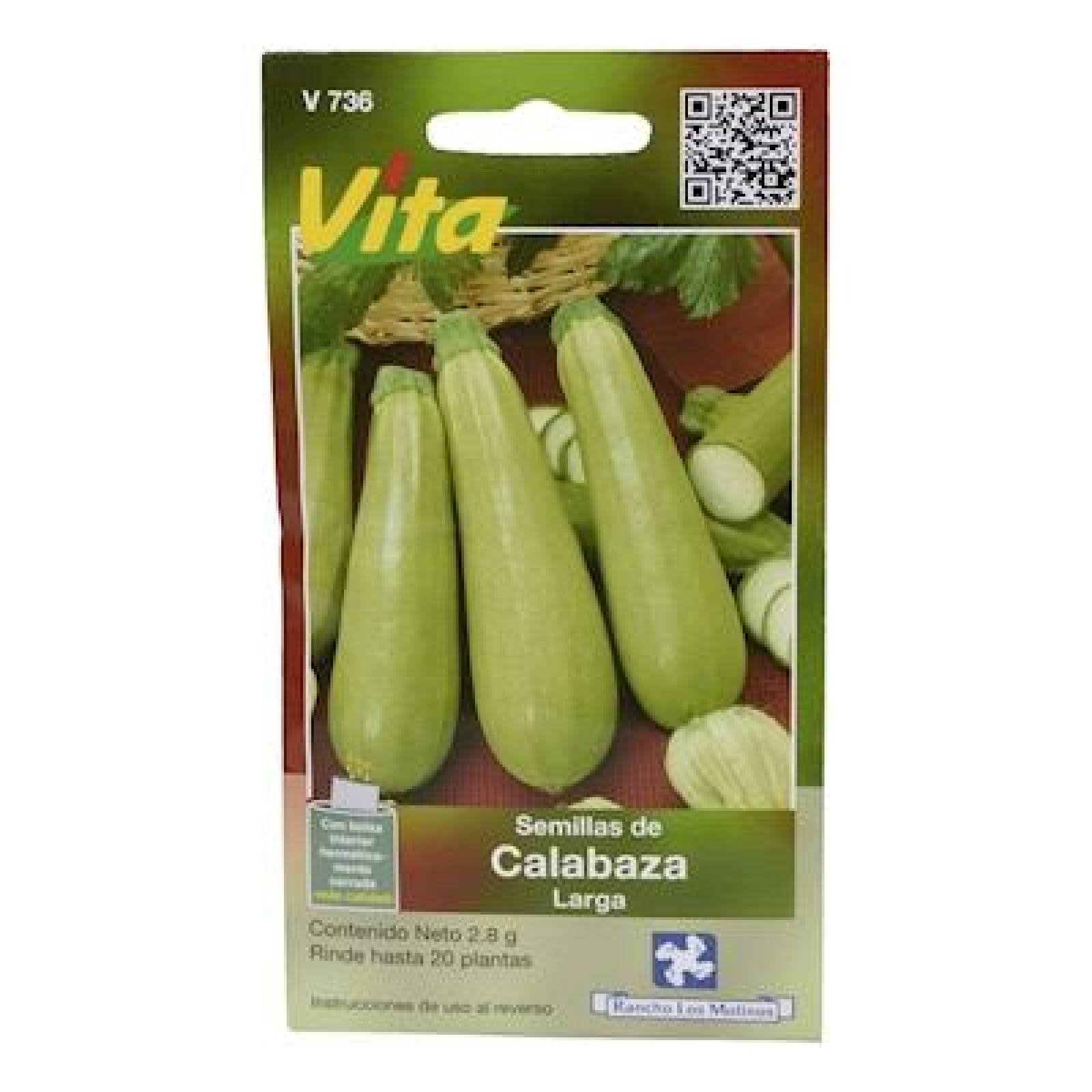 SEMILLAS DE CALABAZA LARGA 2.8 GR VERDE VITA 